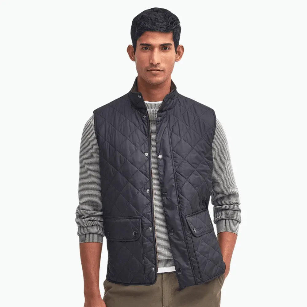 Gilet Lowerdale Navy - Barbour - détail 2