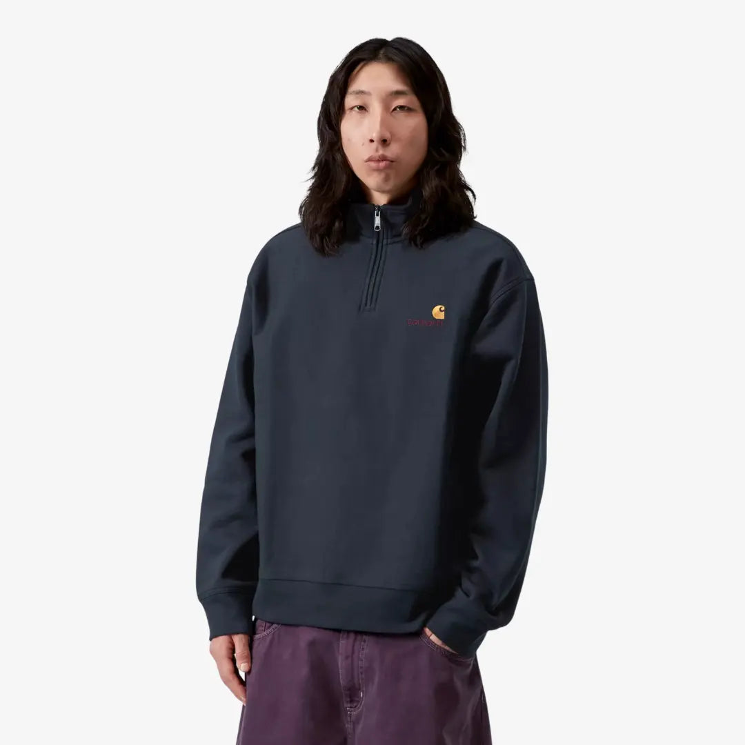 Half Zip American Script - Deep Night - Carhartt WIP - détail 3