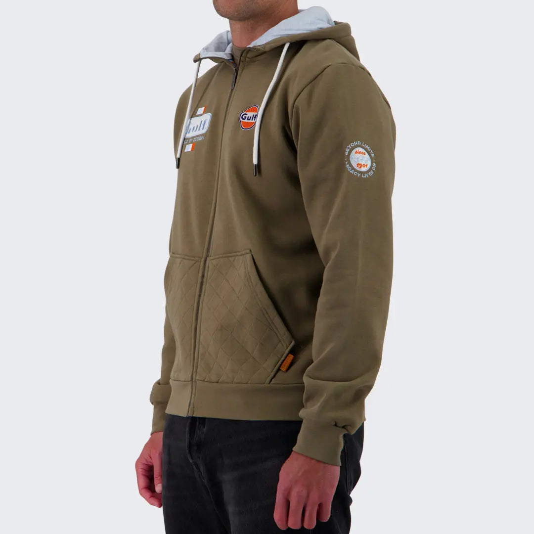 Hoodie Gulf Bold Full Zip - Kaki - Gulf - détail 3