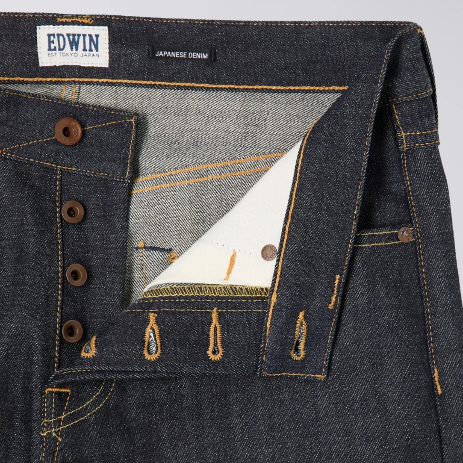 Jean Ed47 Regular Straight - Unwashed - Edwin - détail 3