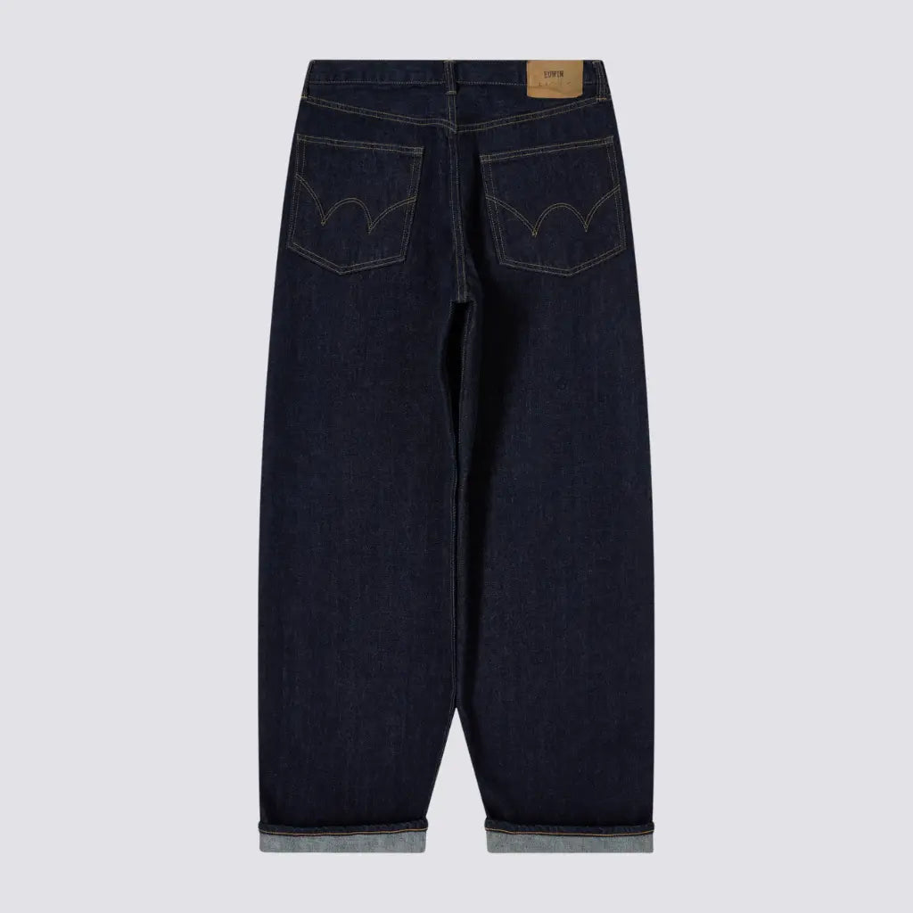 Jean Selvedge Wide Pant - Blue Rinsed - Edwin - détail 2