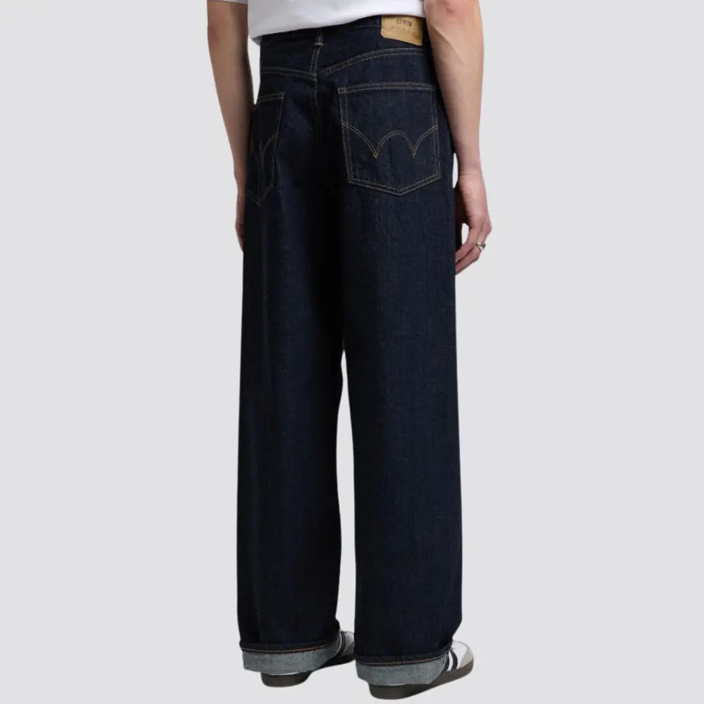 Jean Selvedge Wide Pant - Blue Rinsed - Edwin - détail 4