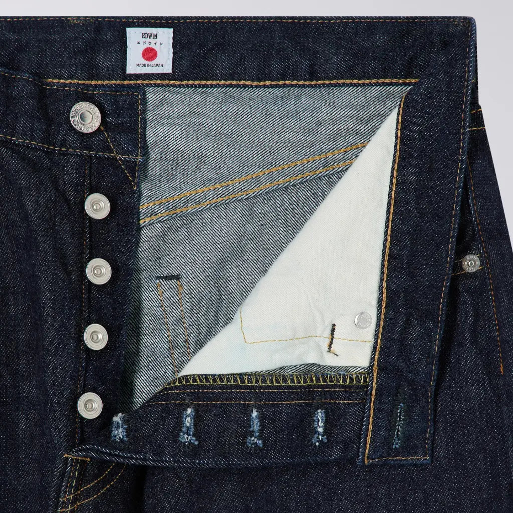 Jean Selvedge Wide Pant - Blue Rinsed - Edwin - détail 7