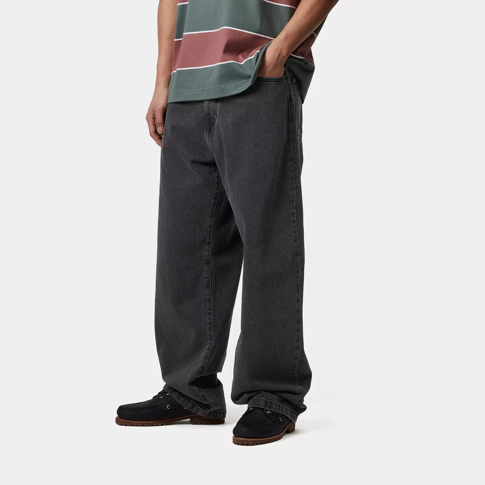 Landon Pant Black Heavy Stone Wash - Carhartt WIP - détail 5