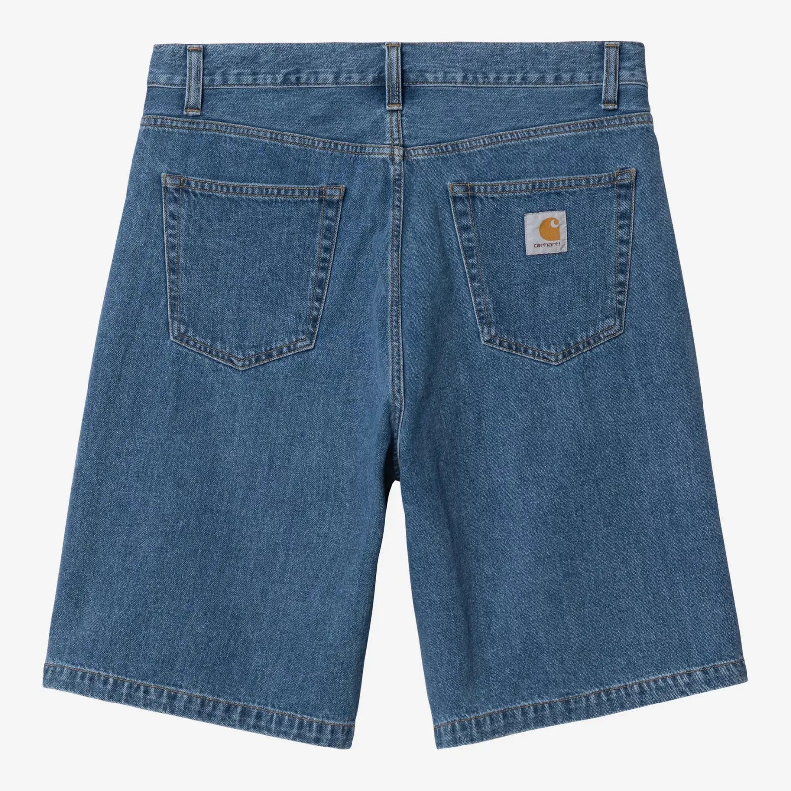 Short Landon Carhartt WIP Blue Heavy Stone Washed - vue dos