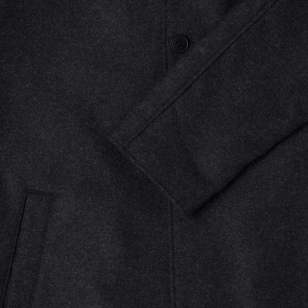 Manteau en Laine Mac Gris - Edwin - détail 4