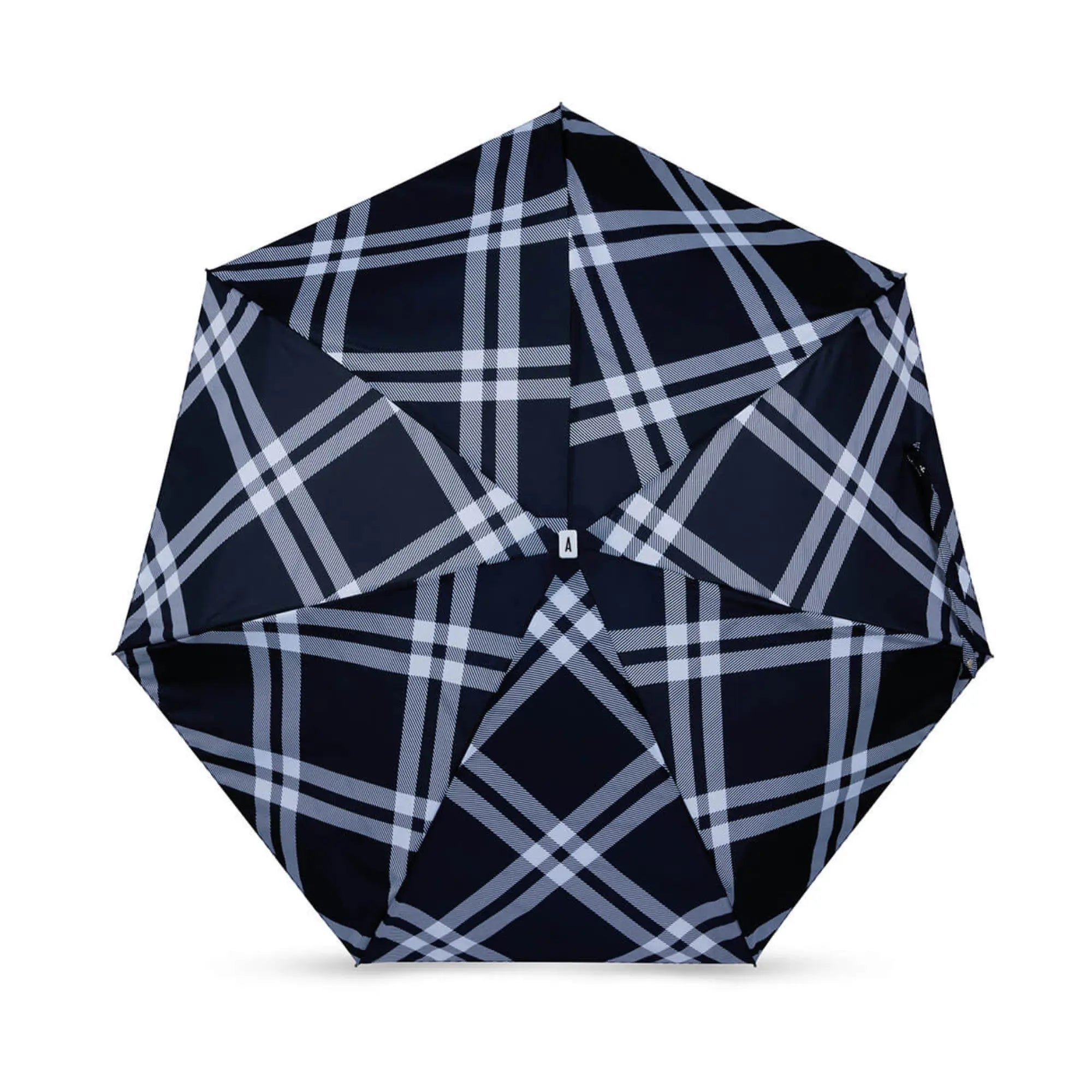Mini Parapluie - Carreaux Tweed Noir - Camden - Anatole - détail 2