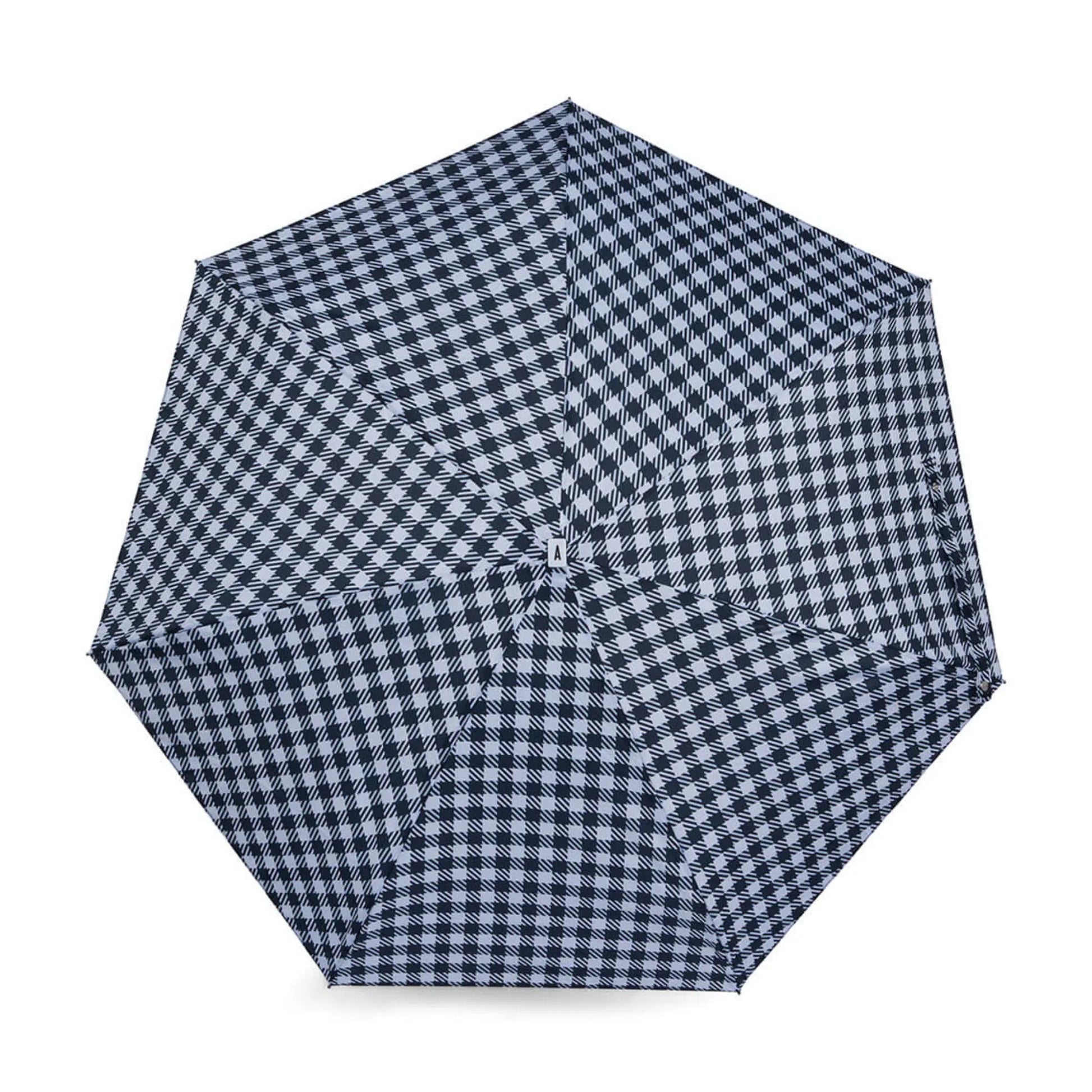 Mini Parapluie - Carreaux Vichy Noir - Kensington - Anatole - détail 2