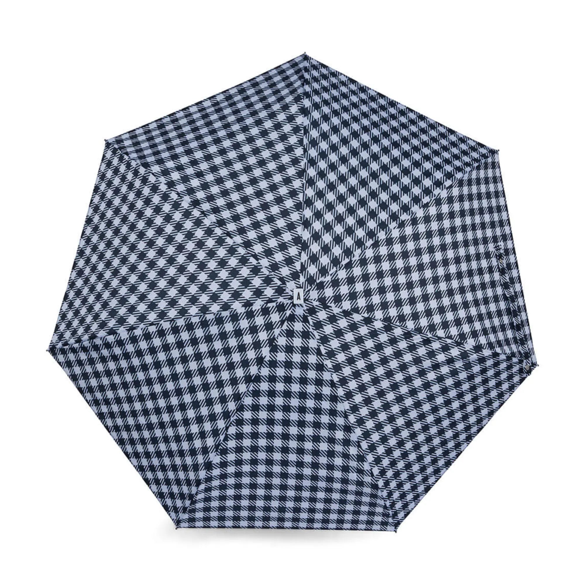 Mini Parapluie - Carreaux Vichy Noir - Kensington - Anatole - détail 2