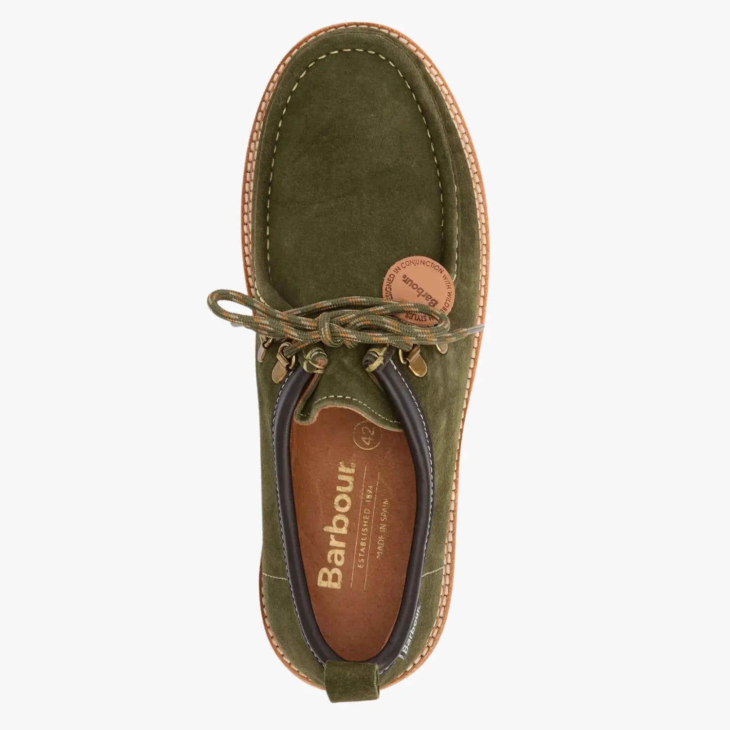 Mocassins Heathpool Verts - Barbour X Wildbunch - détail 4