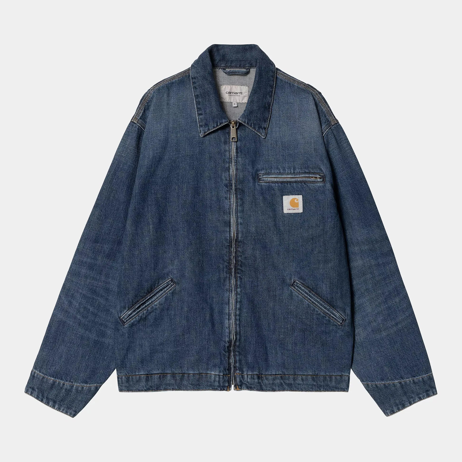 Og Detroit Jacket - Blue Dark Used Wash - Carhartt WIP