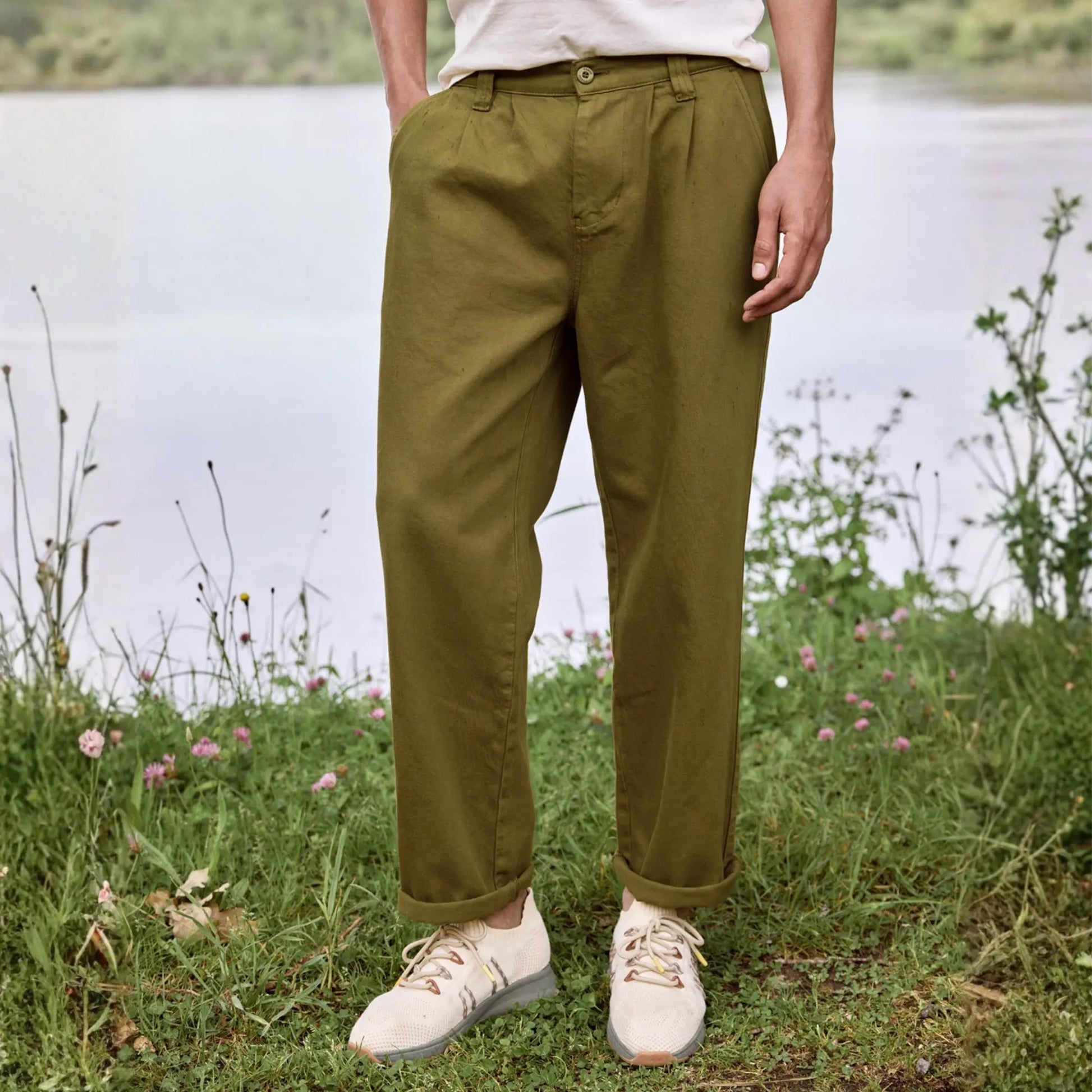 Pantalon Landais Kaki - Faguo - détail 2