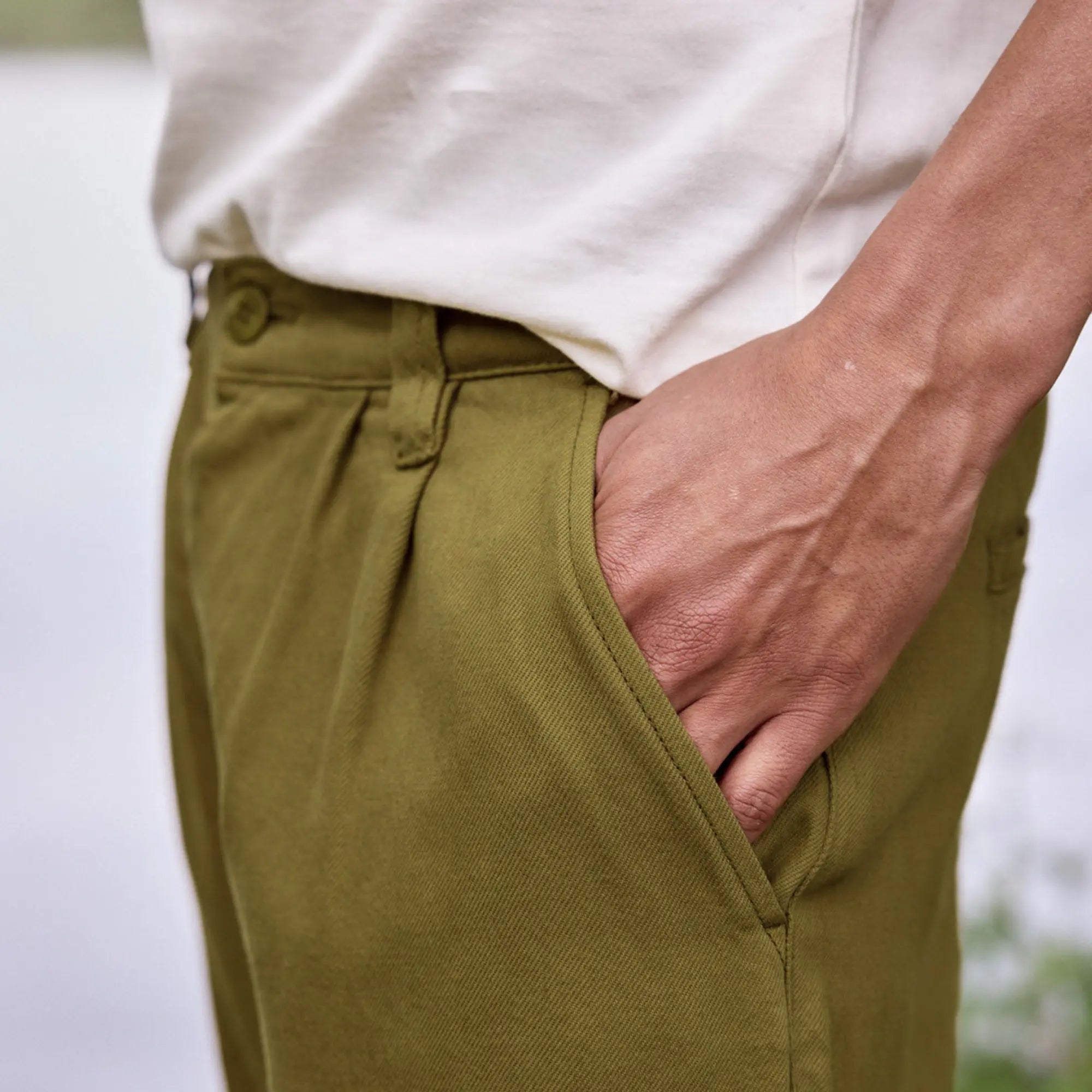 Pantalon Landais Kaki - Faguo - détail 3