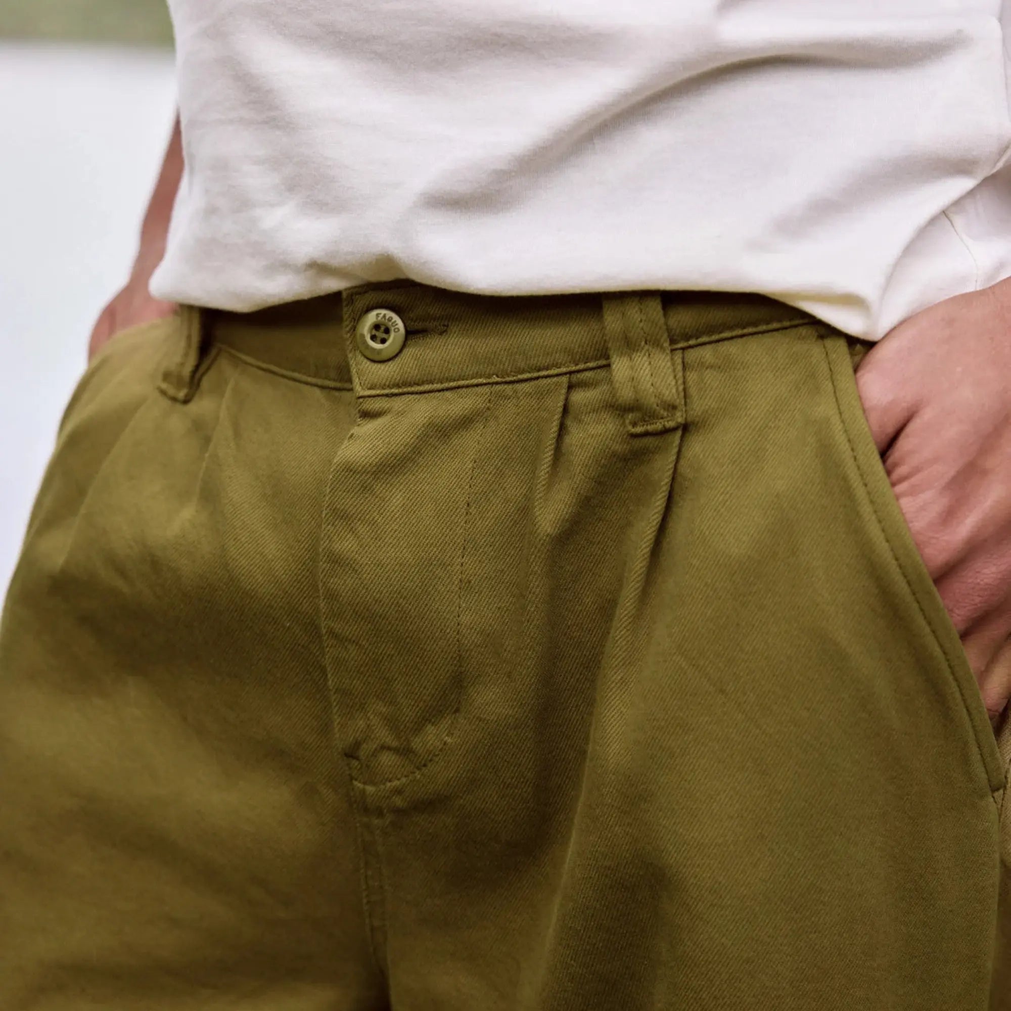 Pantalon Landais Kaki - Faguo - détail 6