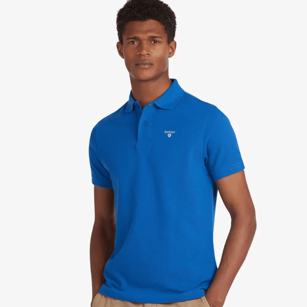 Polo Bleu - Barbour - détail 2