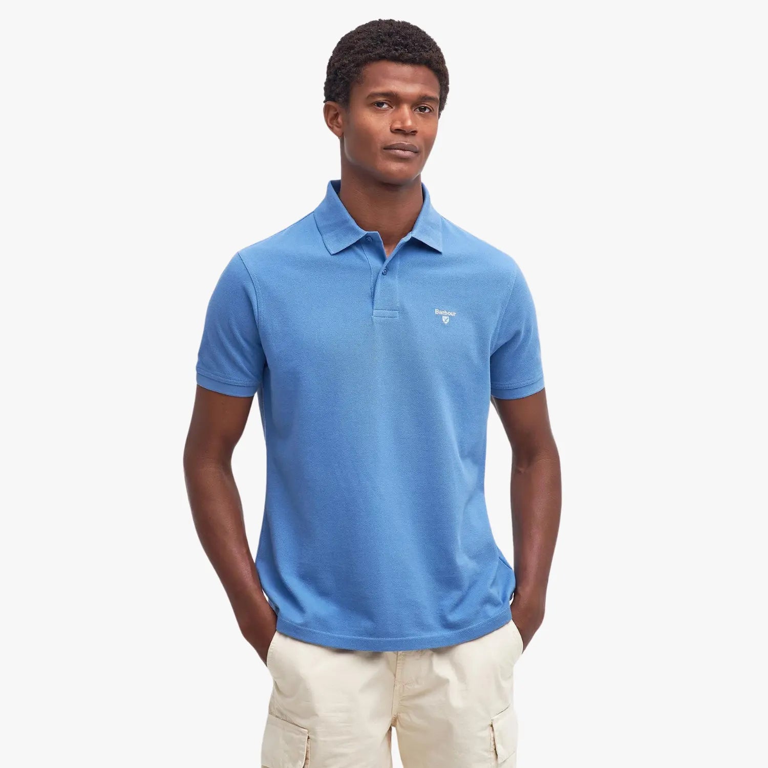 Polo Federal Blue - Barbour - détail 2