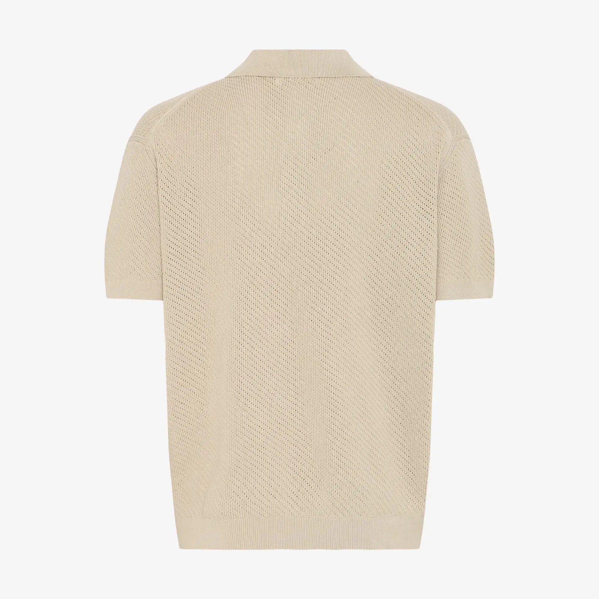 Polo Maille Perforée - Beige - Casual Friday - détail 3