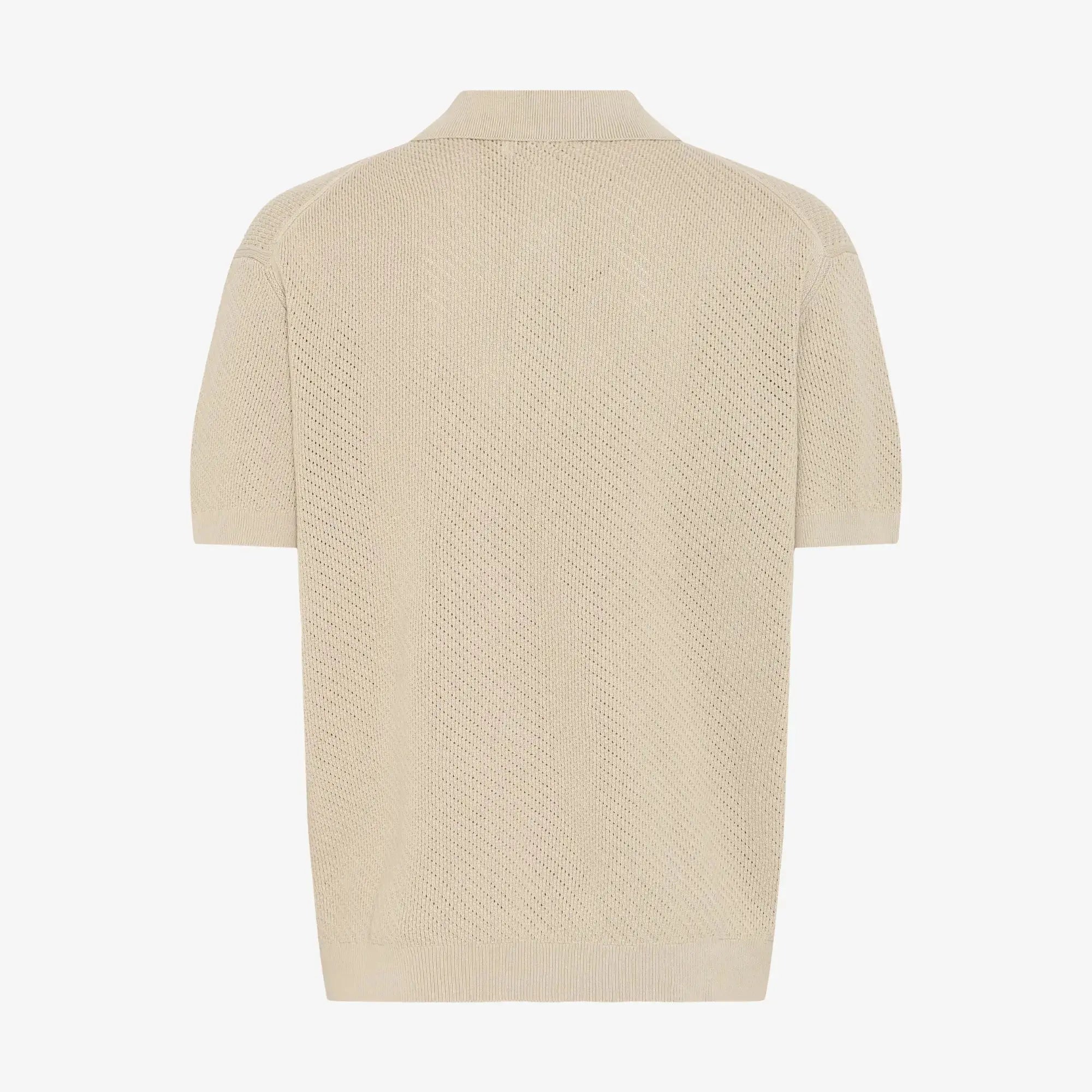 Polo Maille Perforée - Beige - Casual Friday - détail 3
