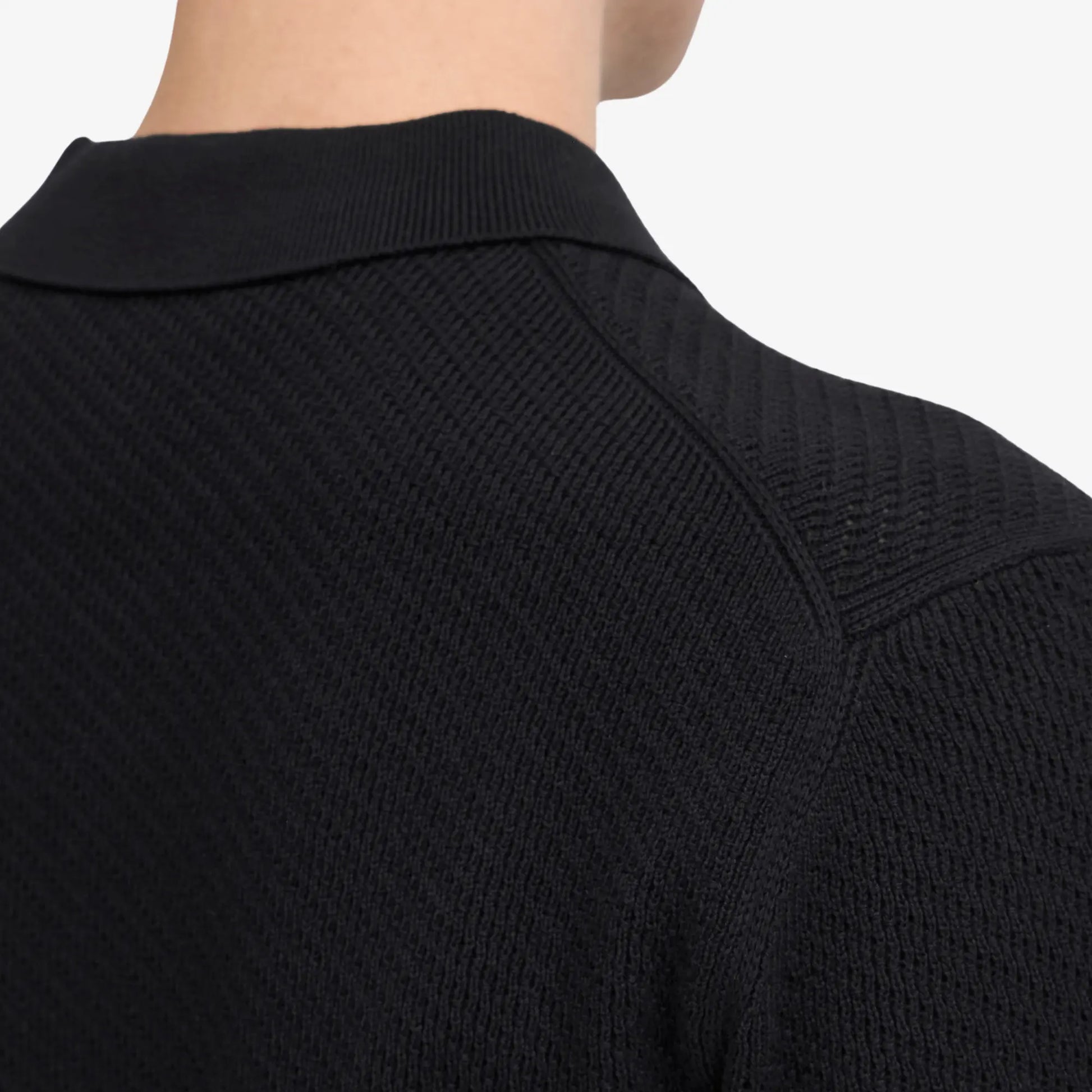 Polo Maille Perforée - Noir - Casual Friday - détail 7
