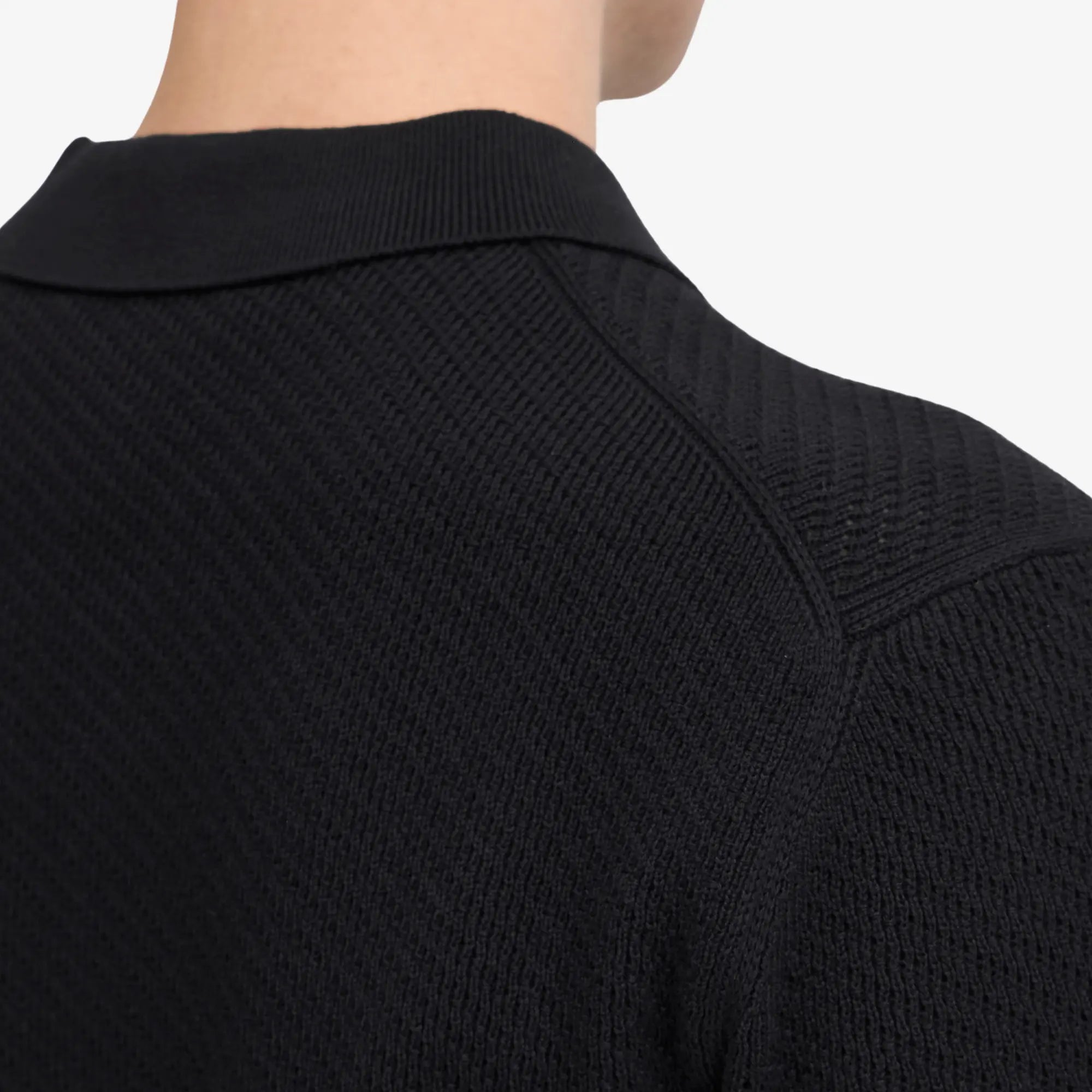 Polo Maille Perforée - Noir - Casual Friday - détail 7