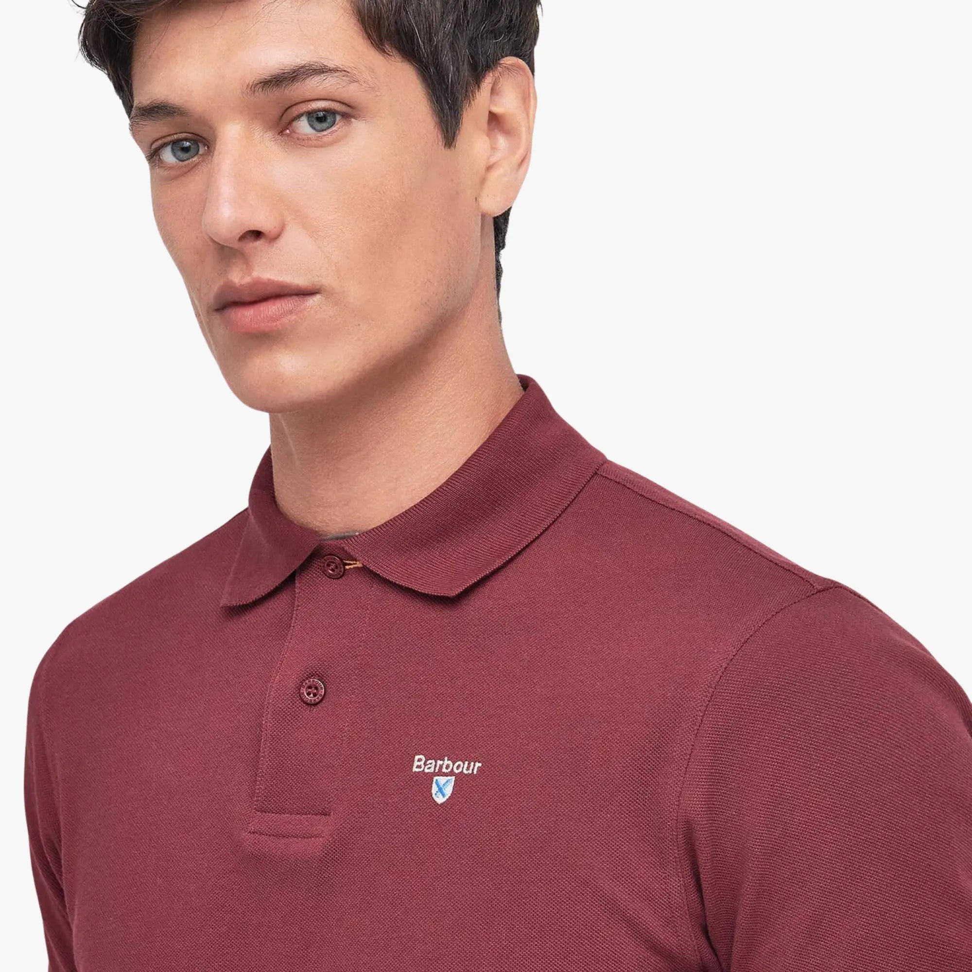 Polo Piqué Tartan - Ruby - Barbour - détail 4