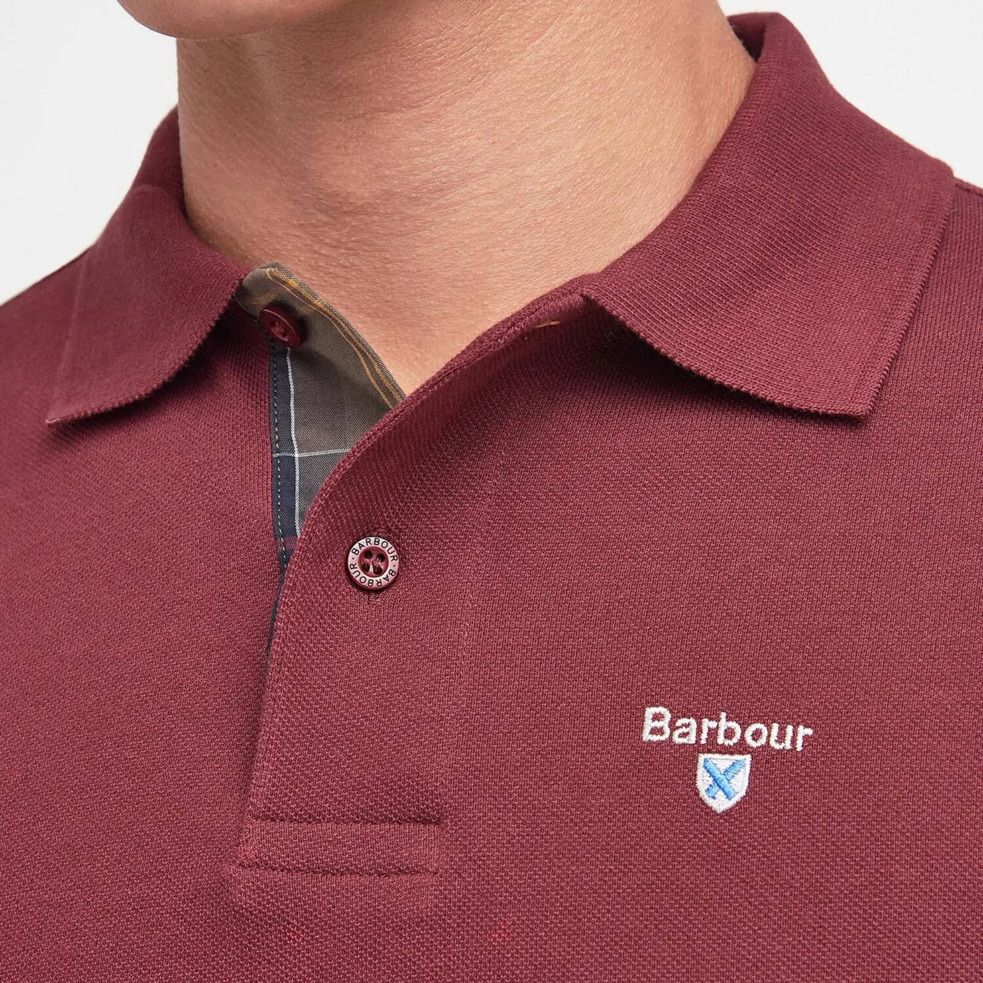 Polo Piqué Tartan - Ruby - Barbour - détail 5