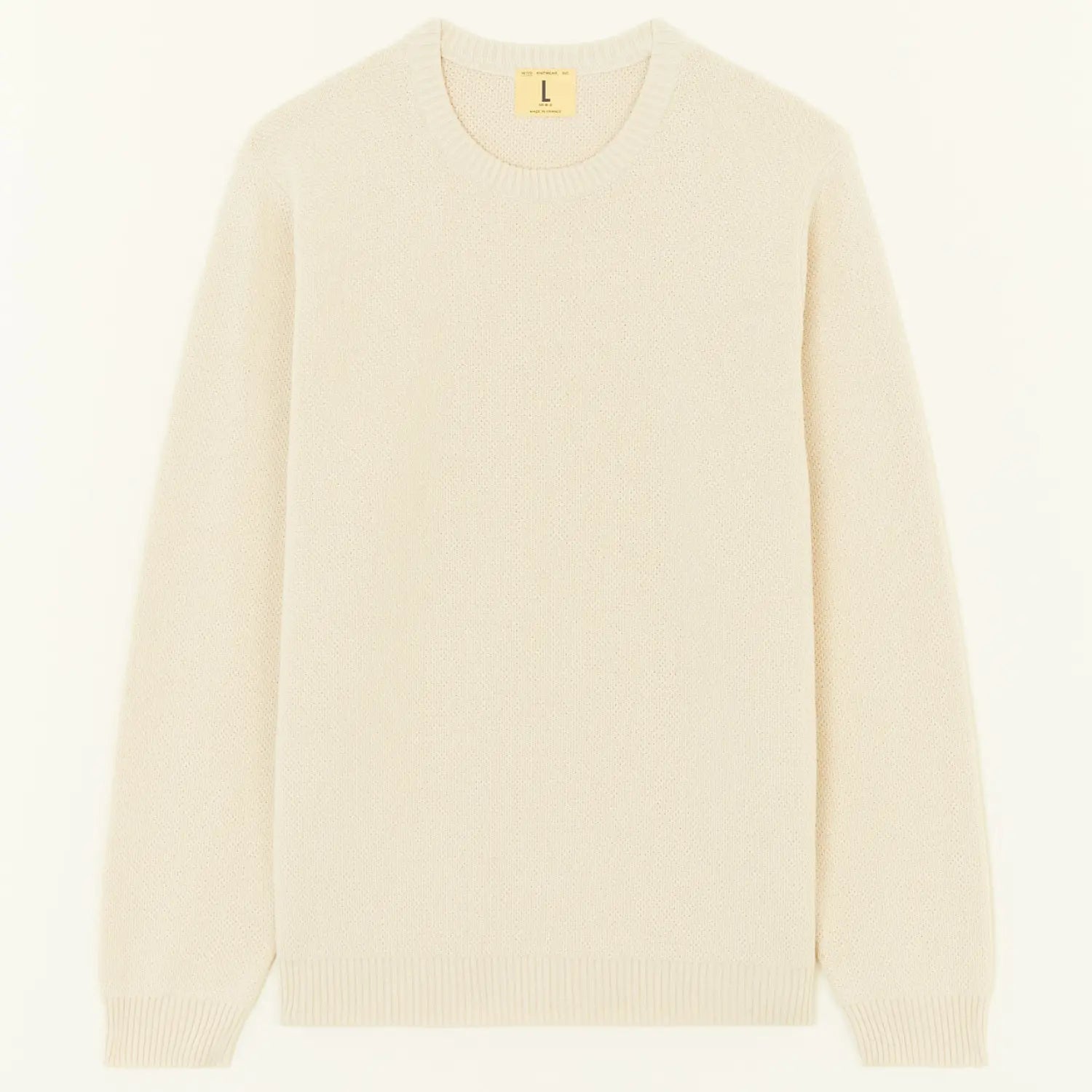 Pull Agop Coton - Beige Chiné - Nitto Knitwear