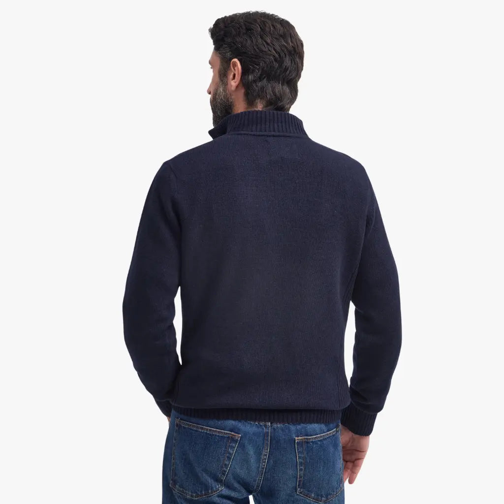 Pull Half Zip Nelson Navy - Barbour - détail 3