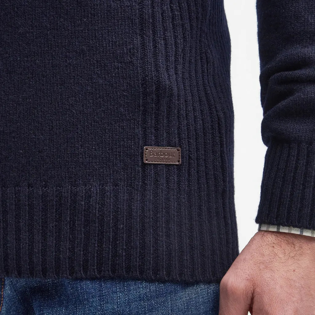Pull Half Zip Nelson Navy - Barbour - détail 5