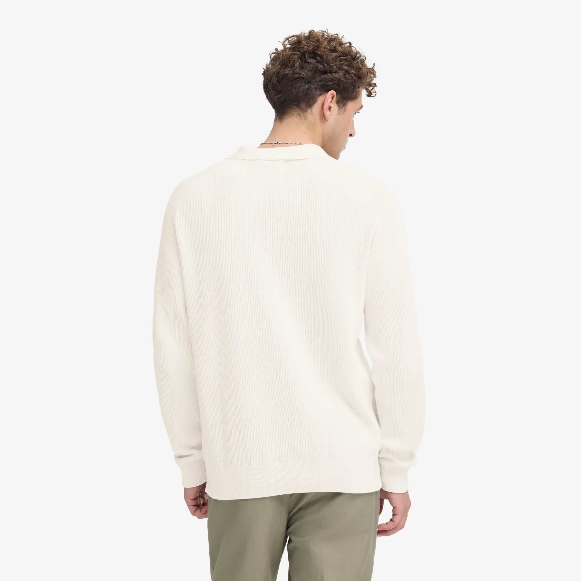 Pull Polo Maille Fine - Écru - Casual Friday - détail 4