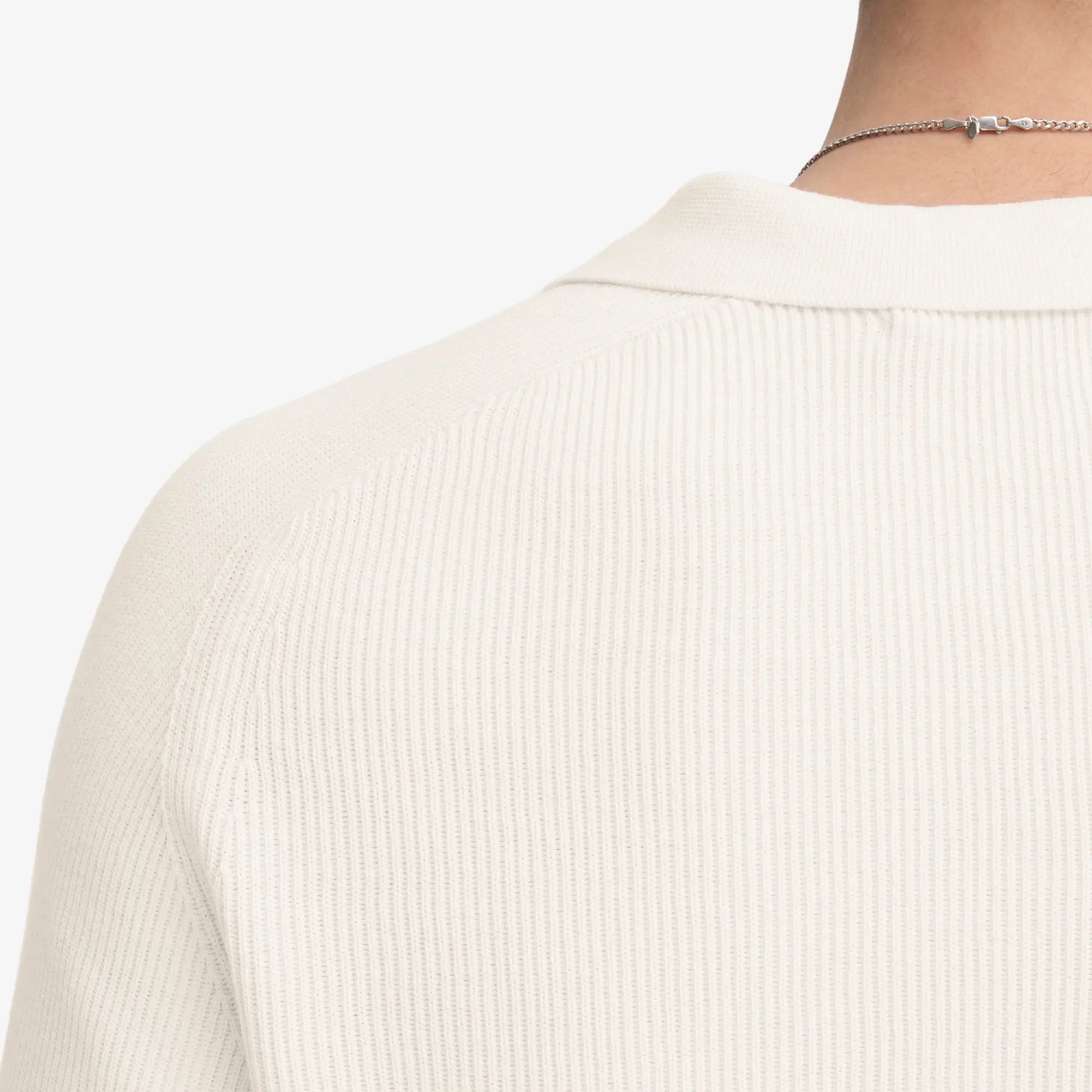 Pull Polo Maille Fine - Écru - Casual Friday - détail 6