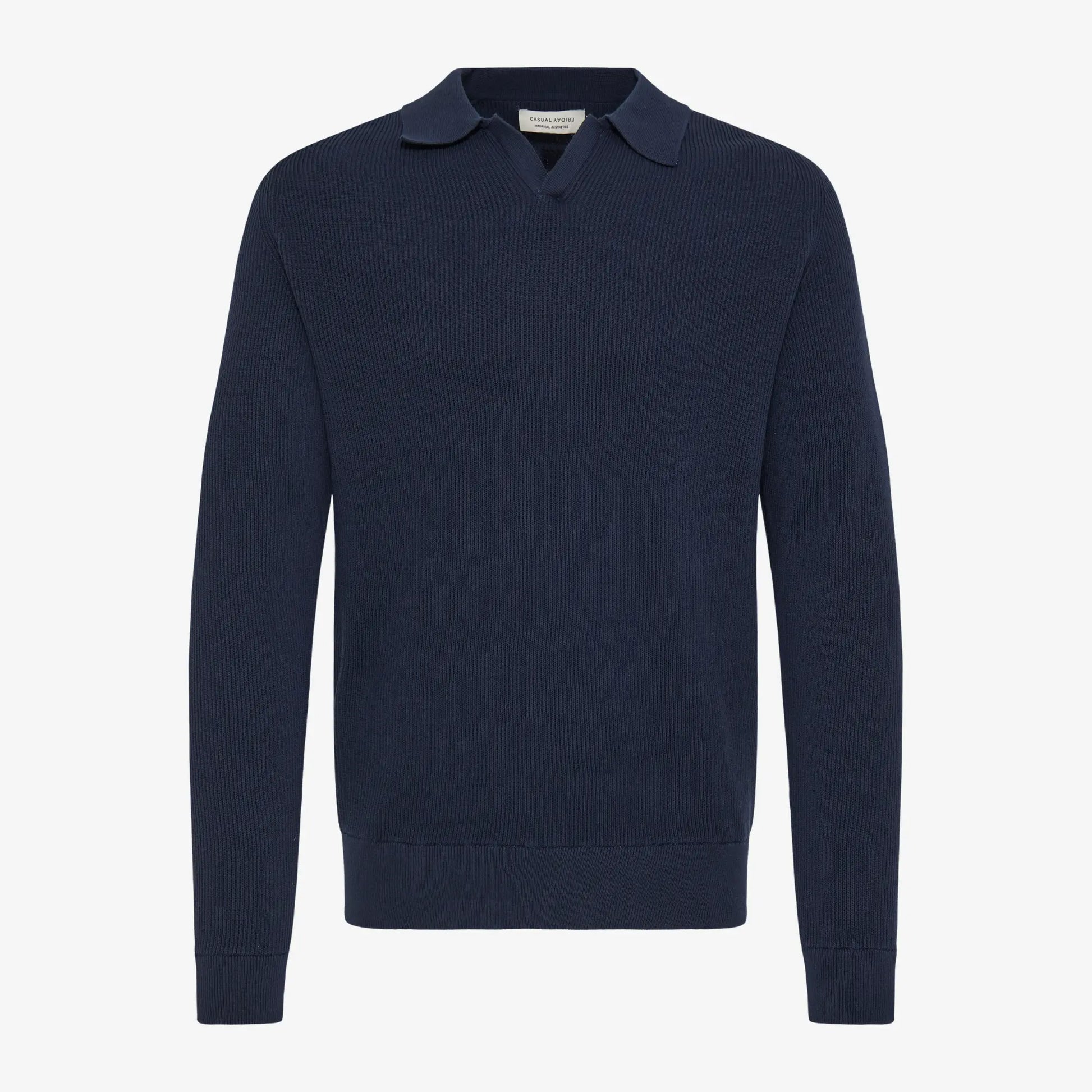 Pull Polo Maille Fine - Navy - Casual Friday