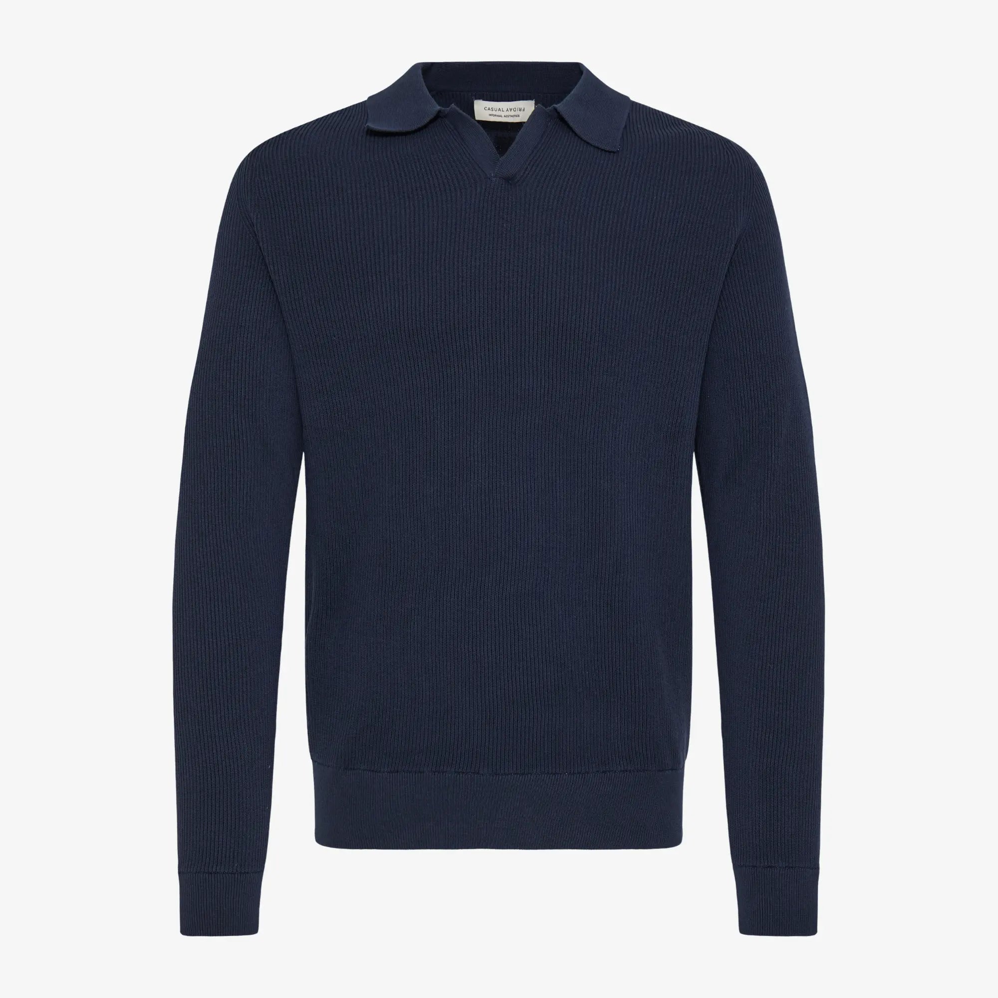 Pull Polo Maille Fine - Navy - Casual Friday