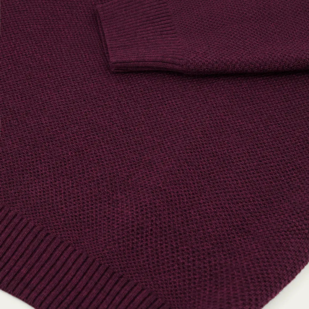 Pull Youri Laine - Bordeaux - Nitto Knitwear - détail 2
