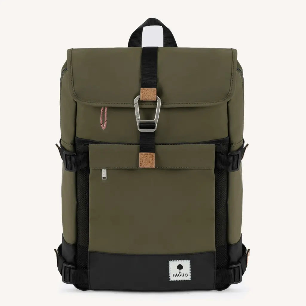 Sac à dos Faguo Commuter vert olive vue de face