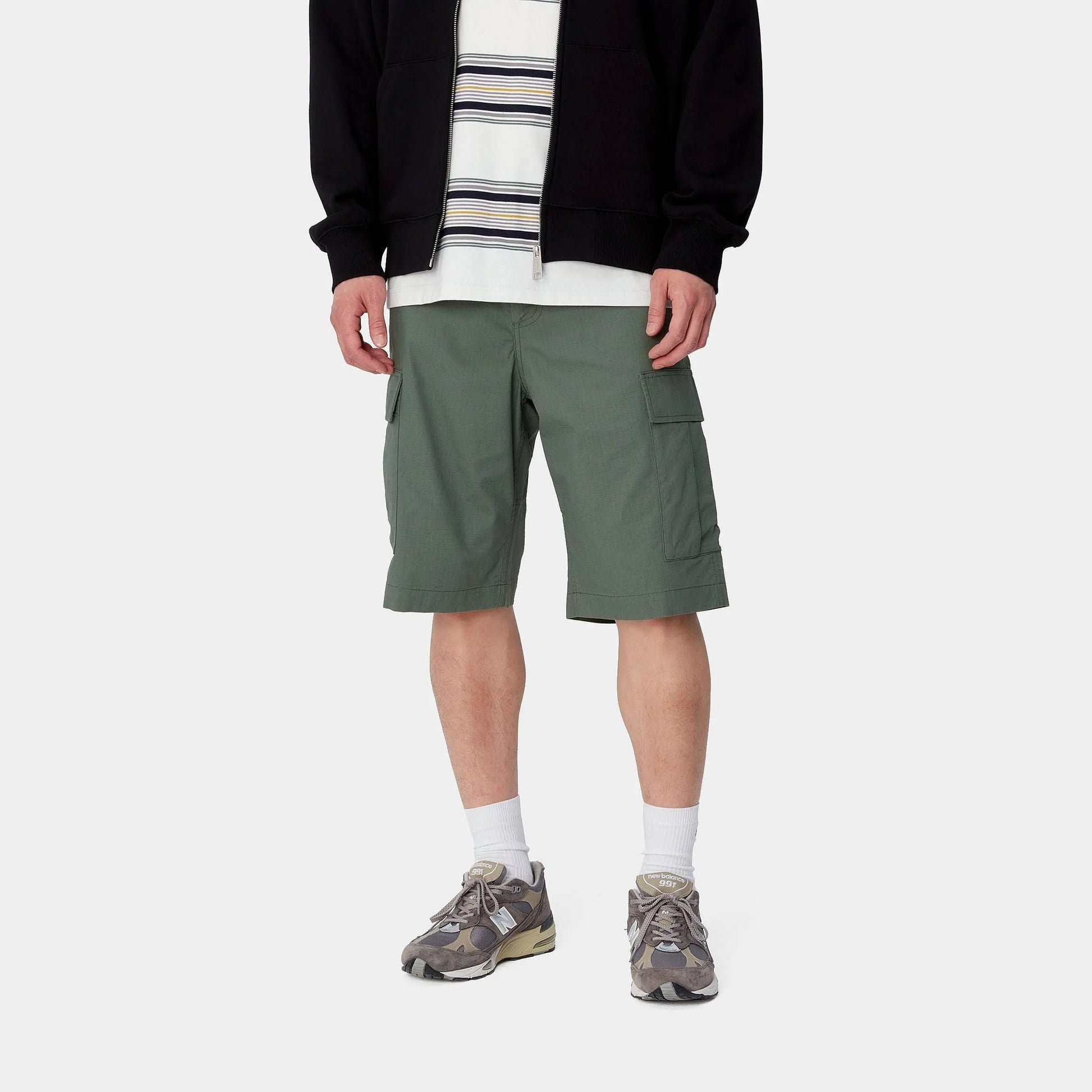 Short Cargo - Duck Green Rinsed - Carhartt WIP - détail 3