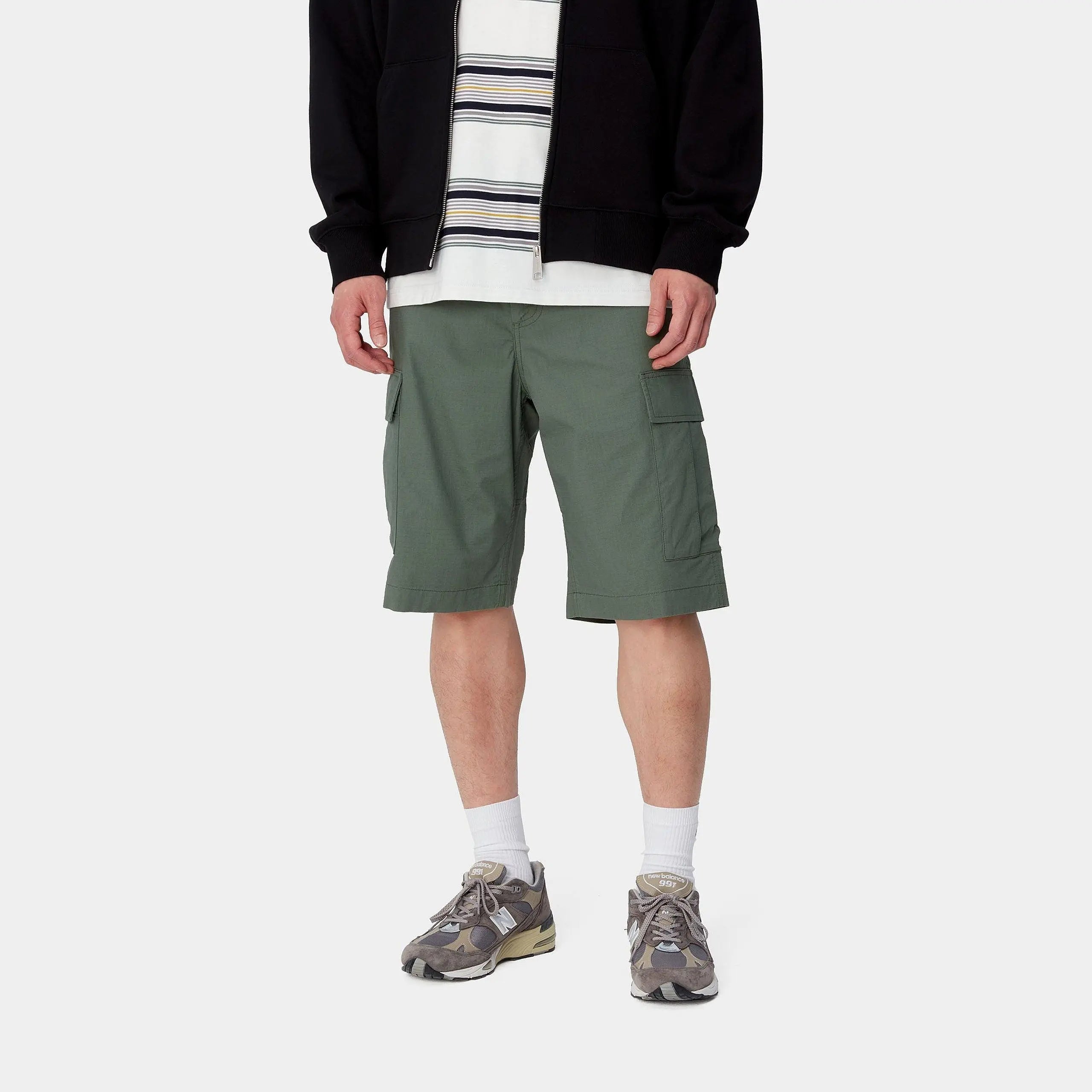 Short Cargo - Duck Green Rinsed - Carhartt WIP - détail 3
