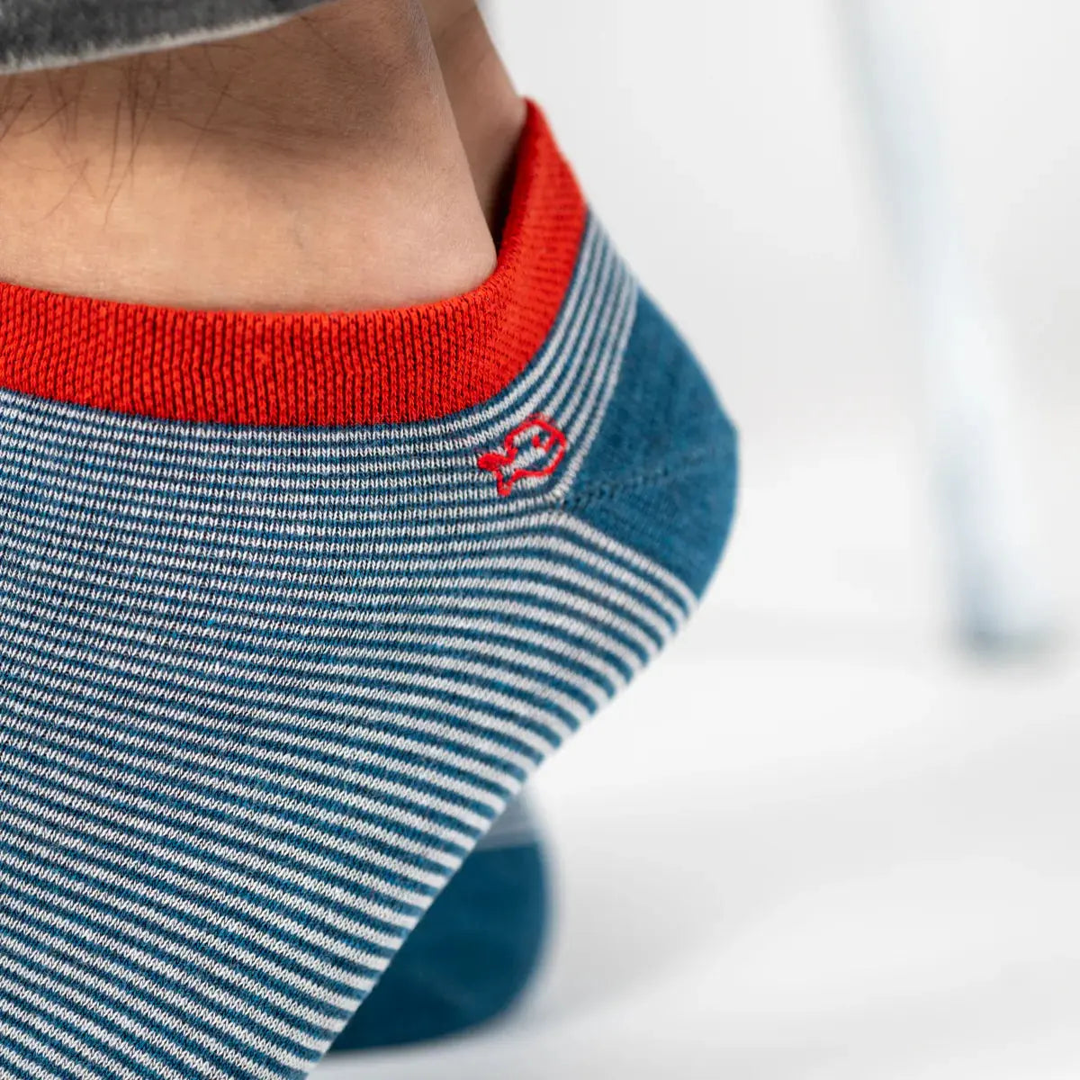 Socquettes Rayures - Bleu et Blanc - Billybelt - détail 3