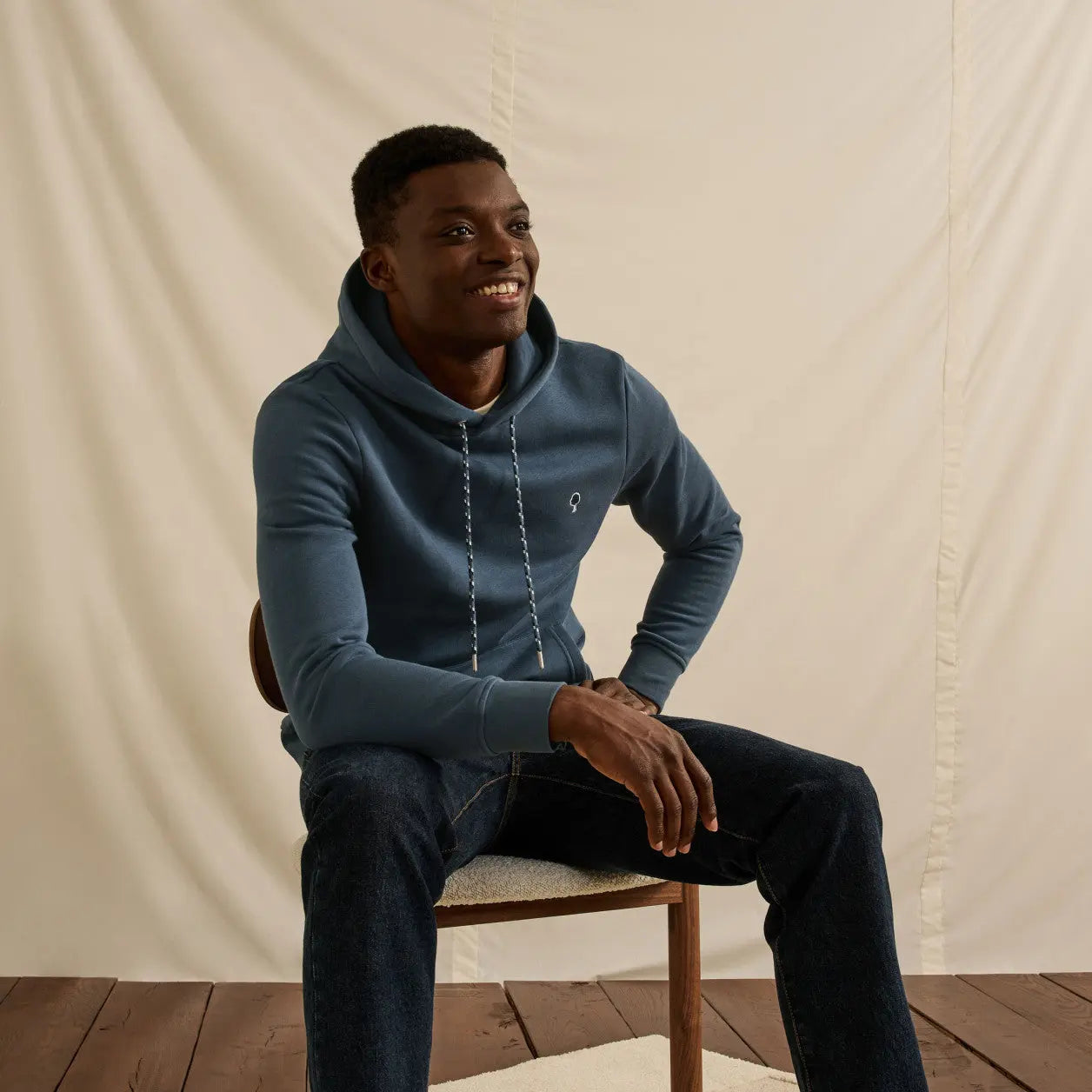 Sweat Dirac - Bleu - Faguo - détail 2