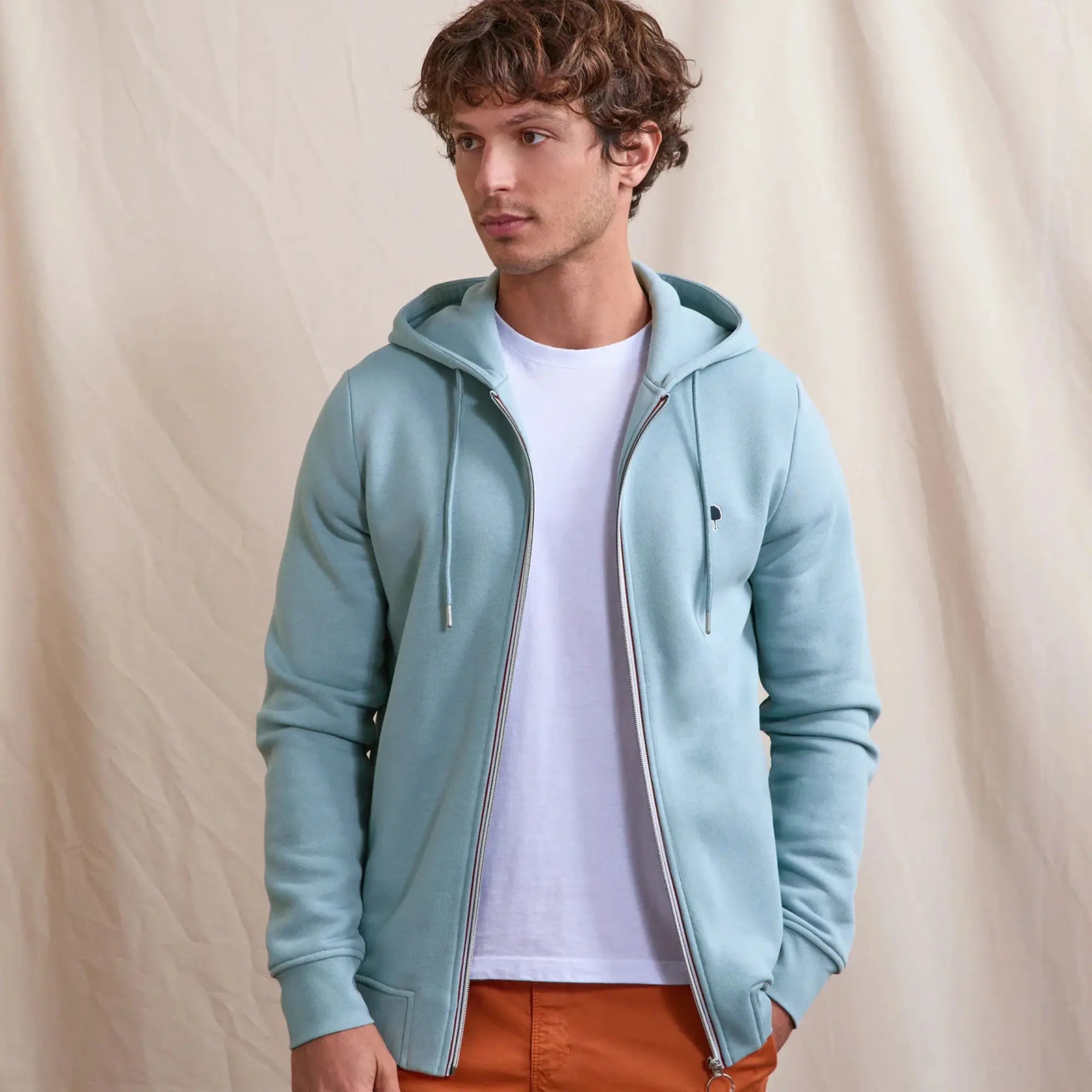 Sweat Mesnil - Bleu Grisé - Faguo - détail 2