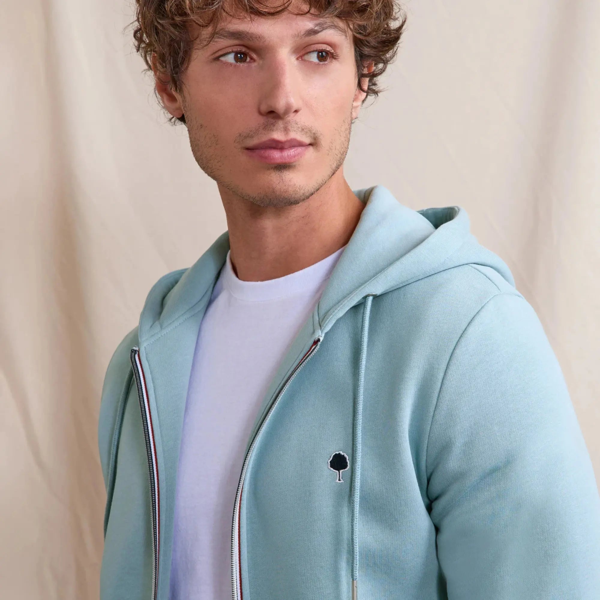 Sweat Mesnil - Bleu Grisé - Faguo - détail 3