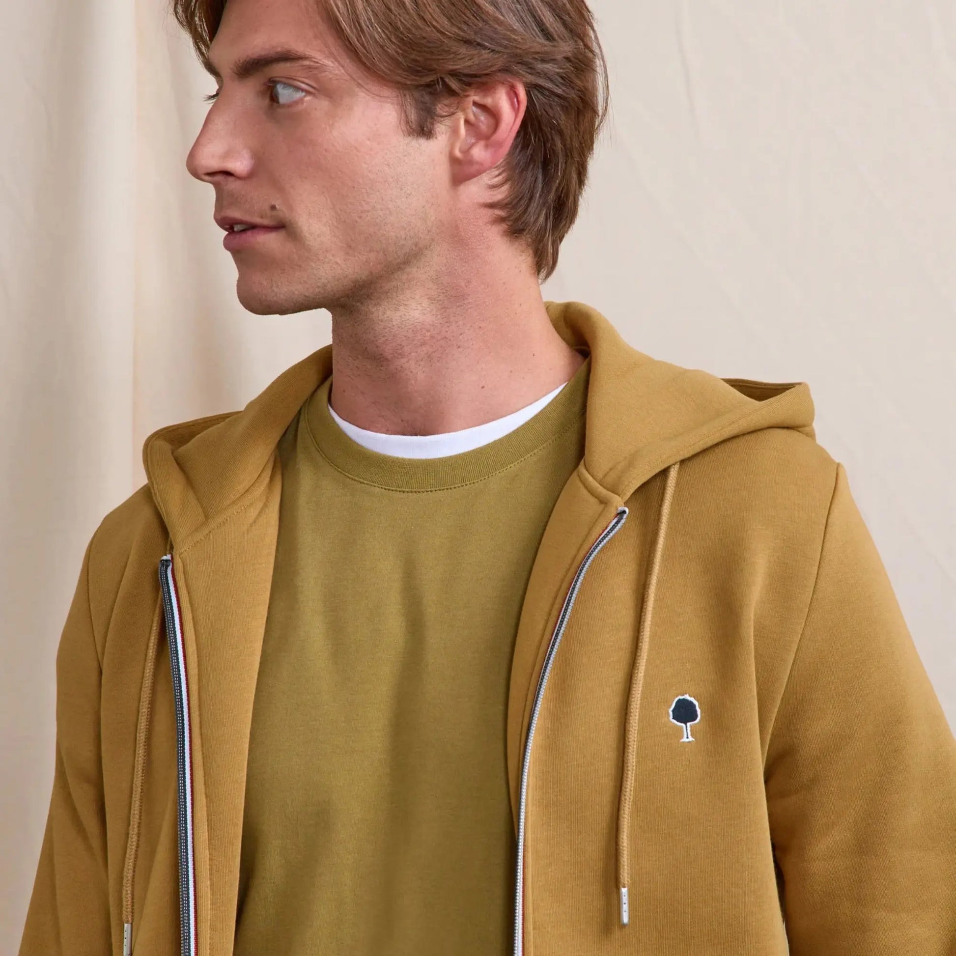 Sweat Mesnil - Camel - Faguo - détail 3