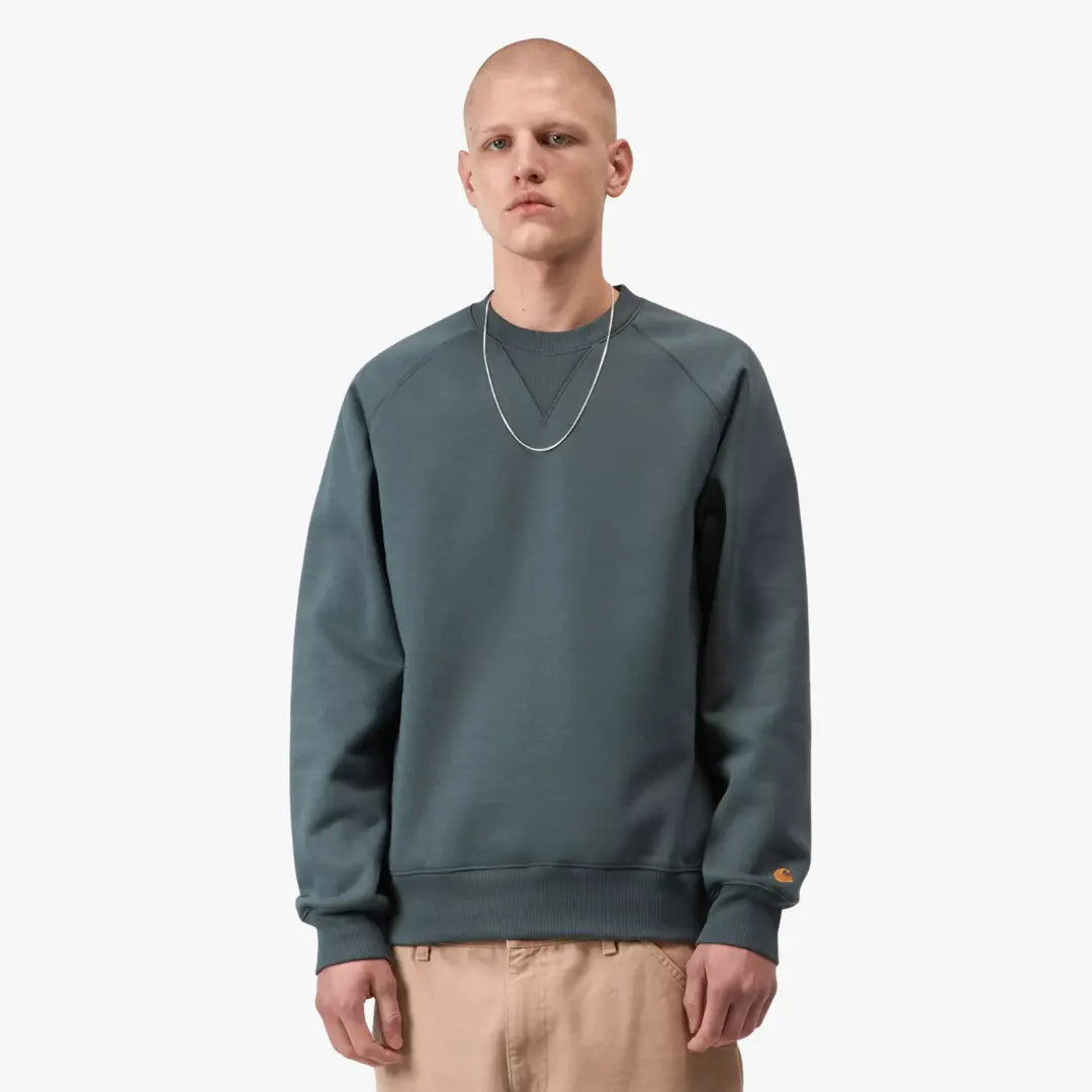 Sweat Chase - Cozy Blue - Carhartt WIP - détail 3