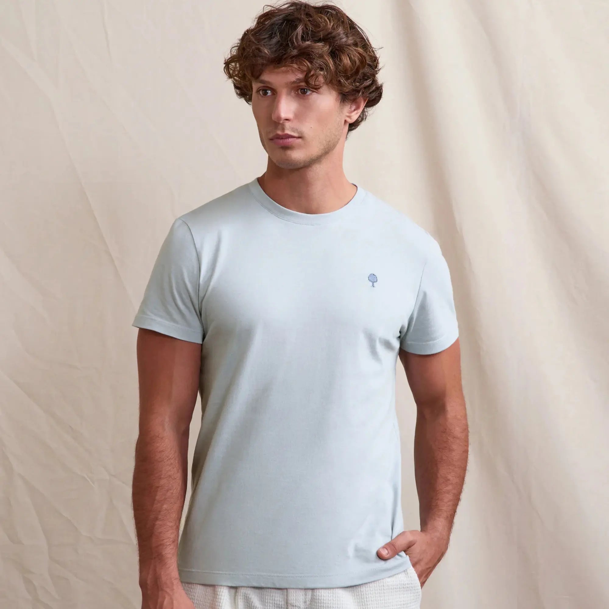T-shirt Arcy Bleu Grisé - Faguo - détail 2
