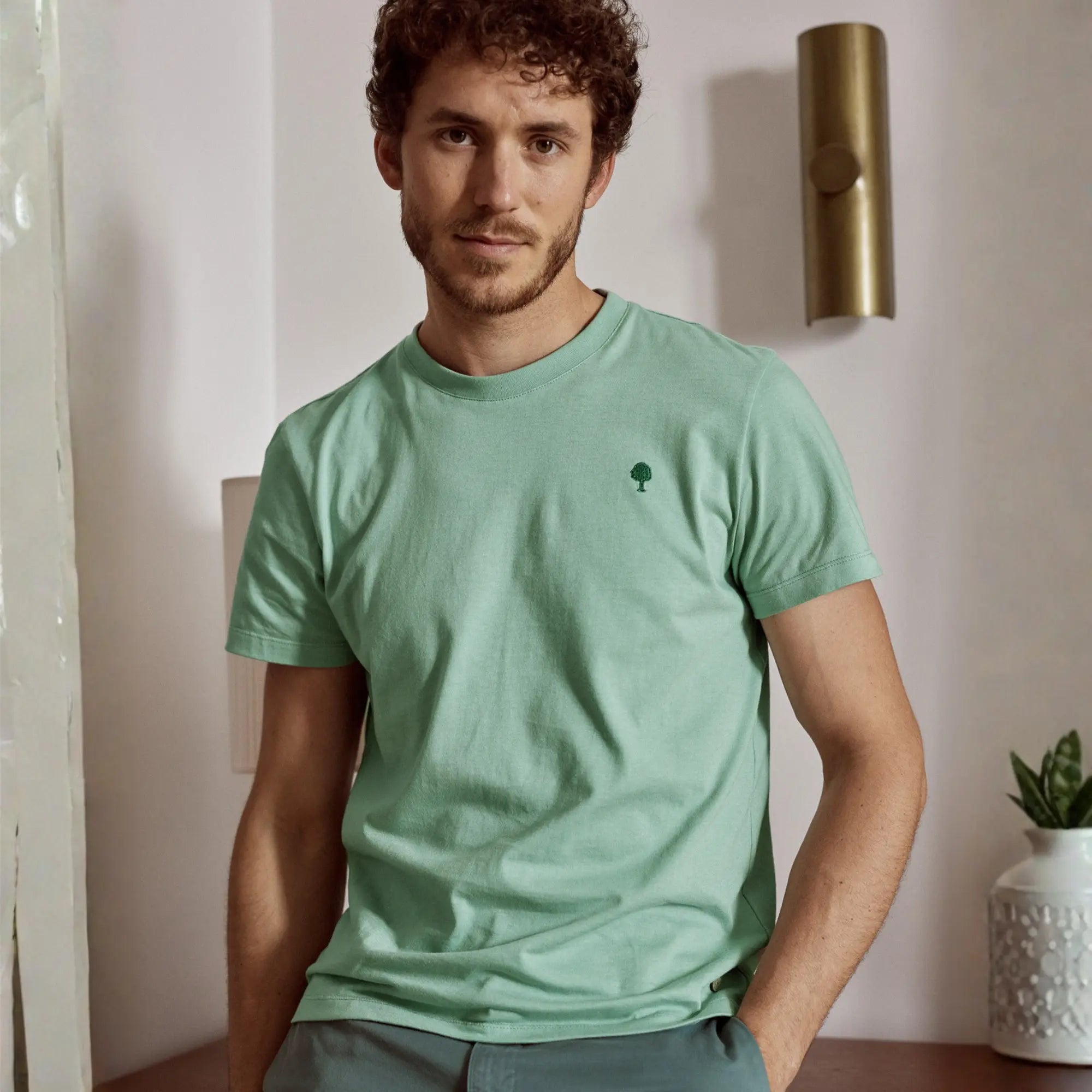 T-shirt Arcy Bleu Vert - Faguo - détail 2