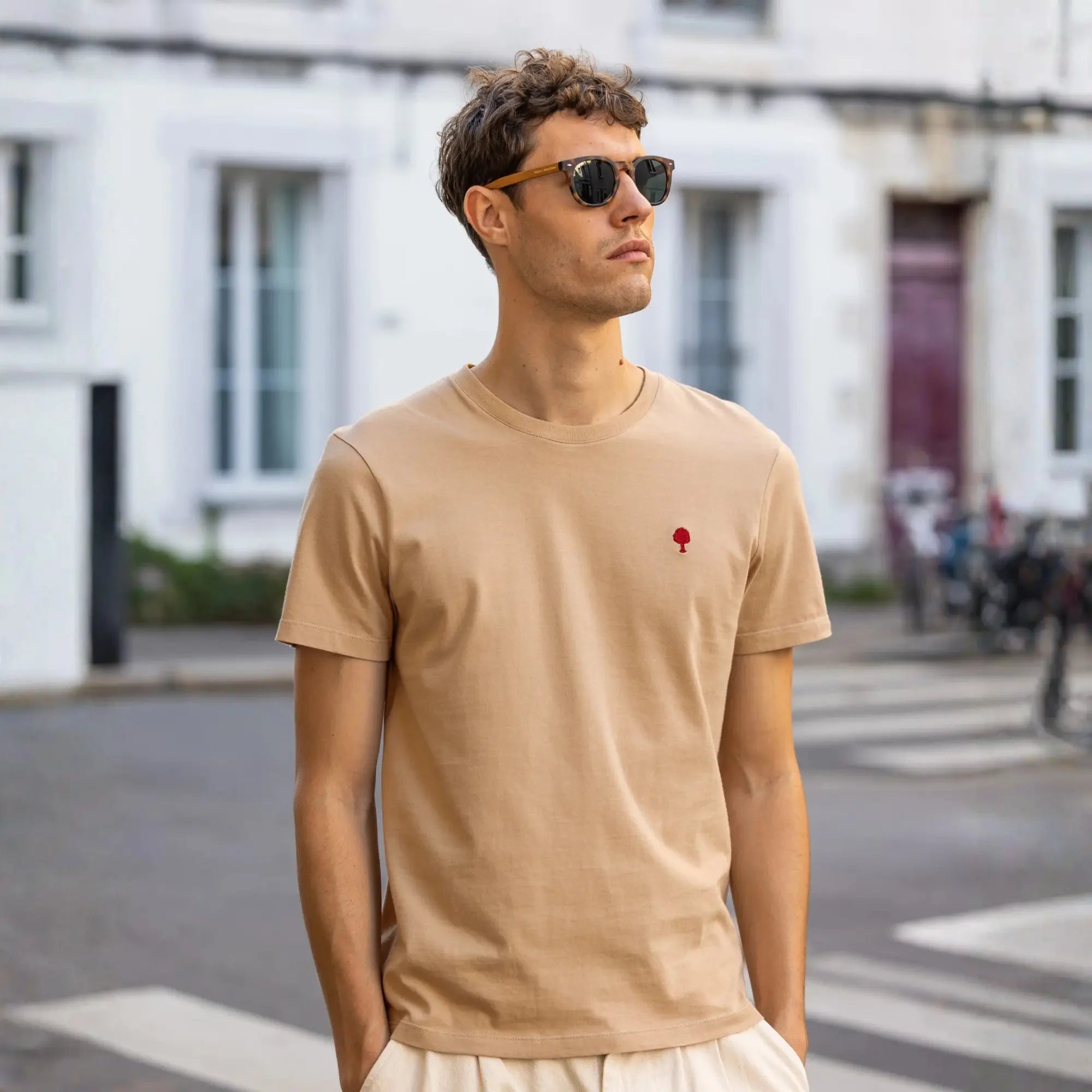 T-shirt Arcy Taupe - Faguo - détail 2