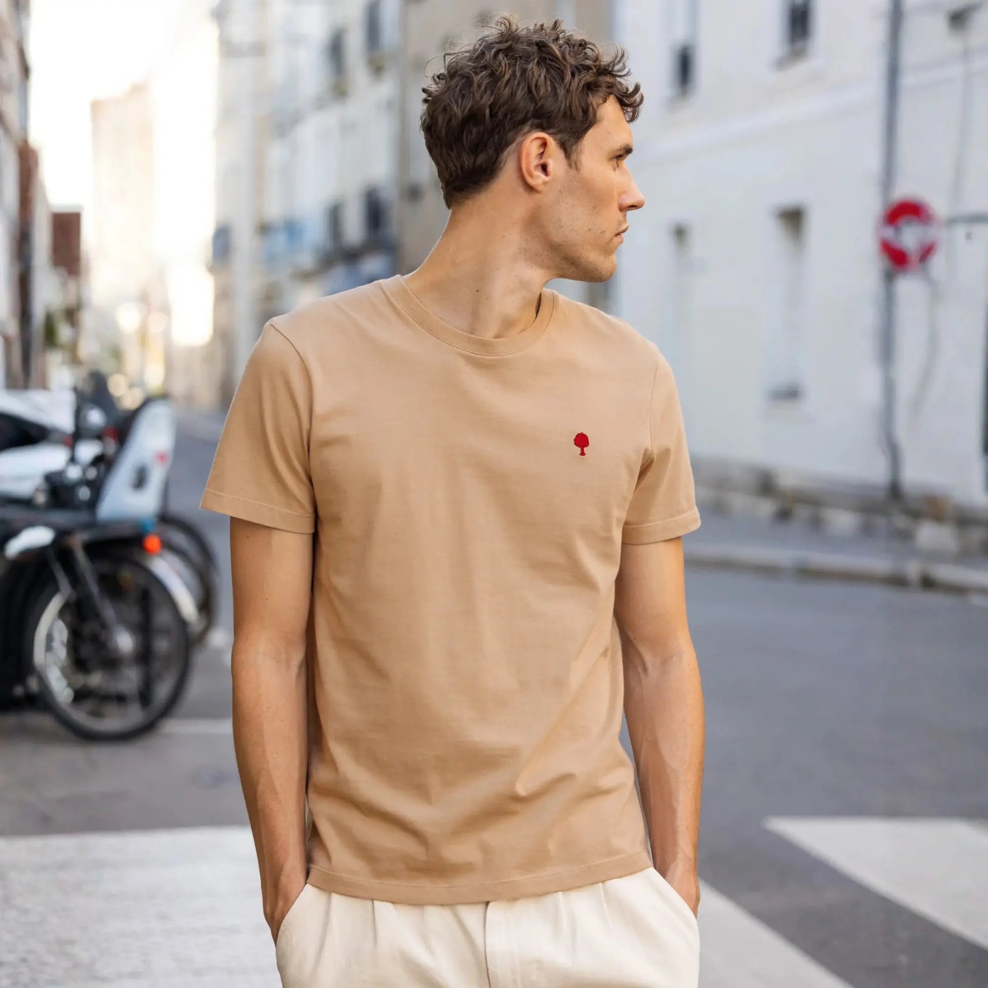 T-shirt Arcy Taupe - Faguo - détail 3