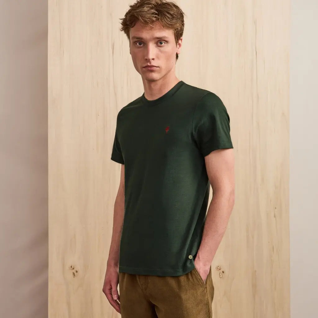 T-shirt Arcy Vert Foncé - Faguo - détail 2