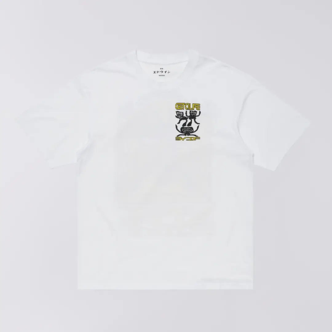T-shirt Get A Life Blanc - Edwin