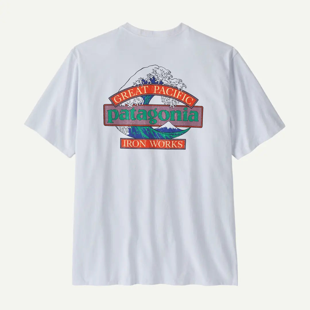 T-shirt Great Waves - White - Patagonia - détail 2